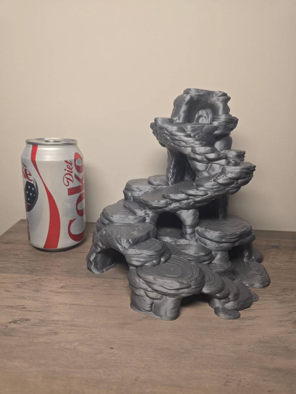 3D Printed Stone Mountain Aquarium Decor | 8x8x8 Inches | Custom Colors | 4m3d Design Art