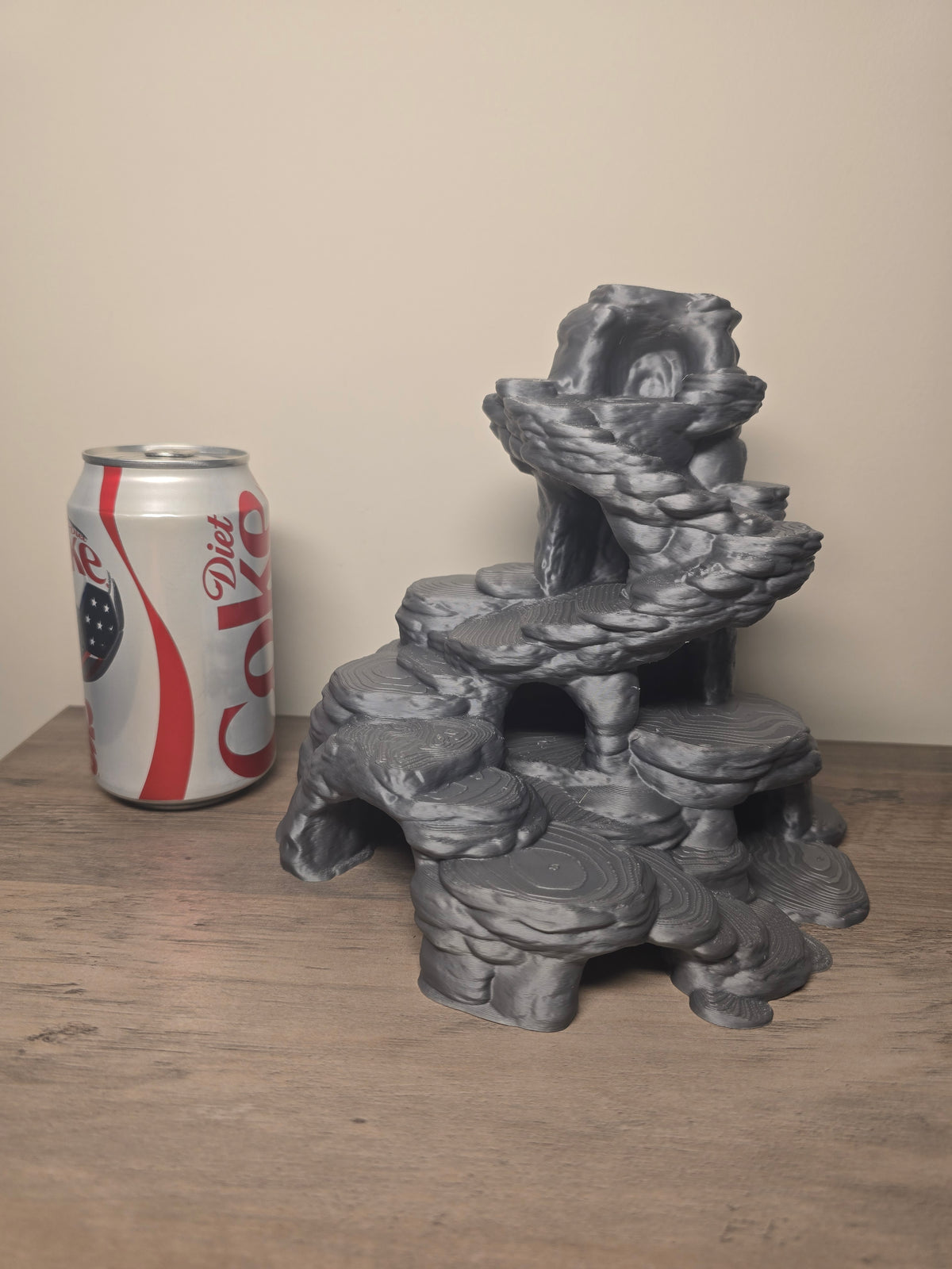 3D Printed Stone Mountain Aquarium Decor | 8x8x8 Inches | Custom Colors | 4m3d Design Art