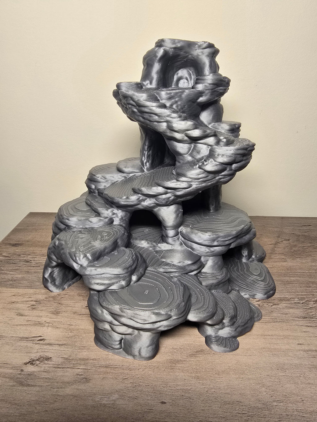3D Printed Stone Mountain Aquarium Decor | 8x8x8 Inches | Custom Colors | 4m3d Design Art