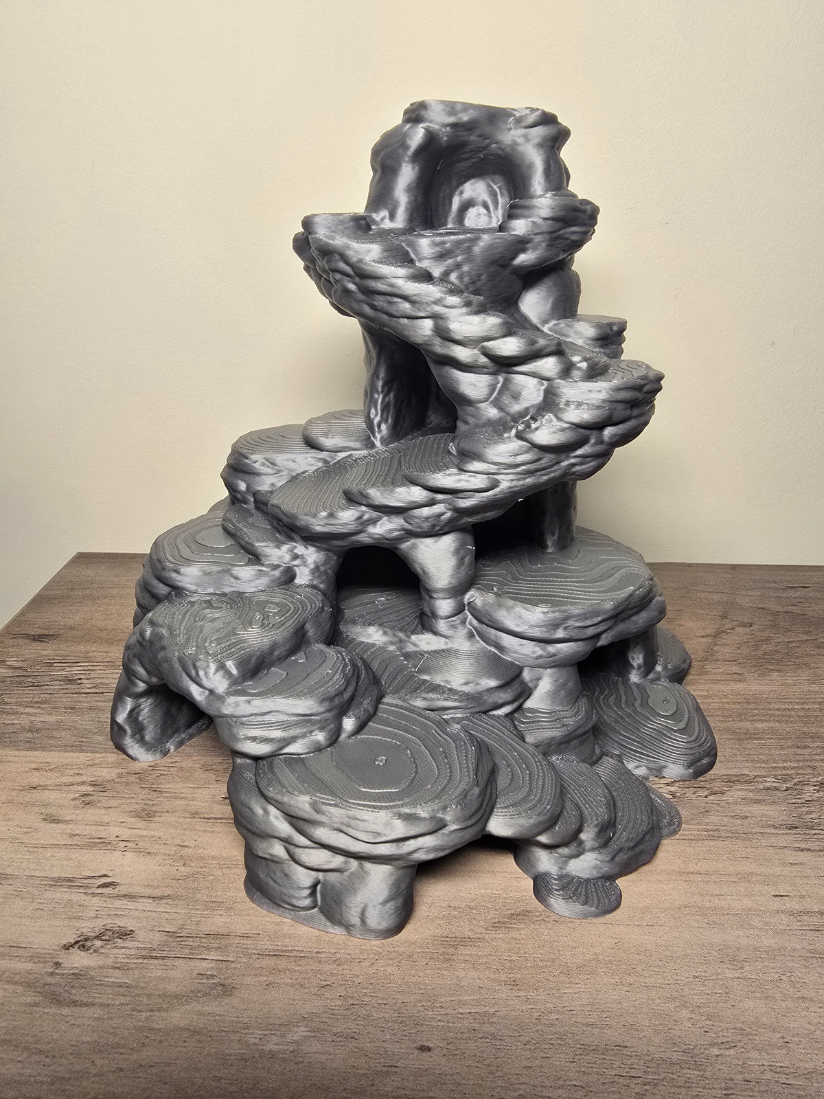 3D Printed Stone Mountain Aquarium Decor | 8x8x8 Inches | Custom Colors | 4m3d Design Art