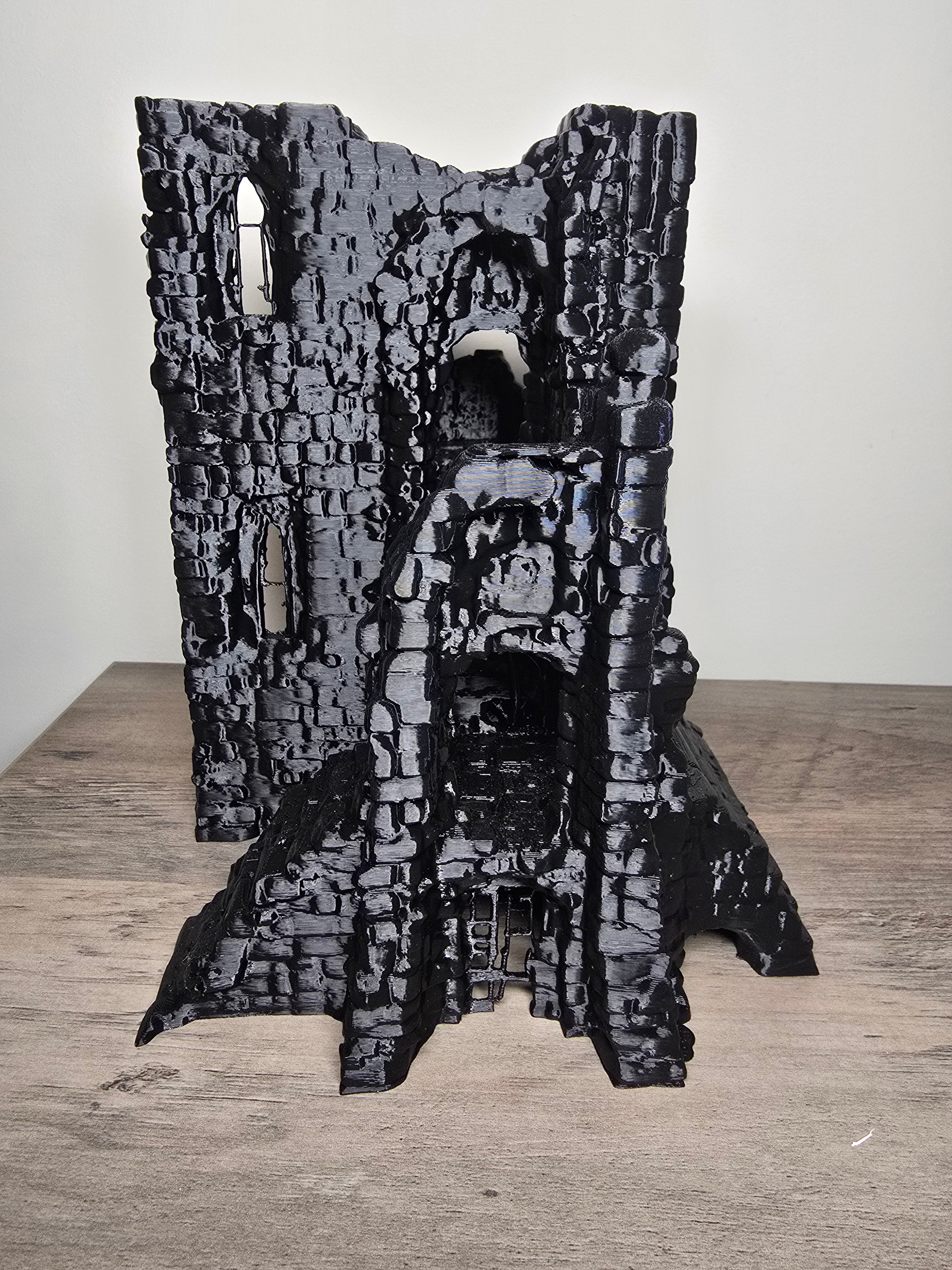 3D Printed Aquarium Rock Structure with Swim Through | 8x8 In | Fish Tank Decor | 4m3d Design Art