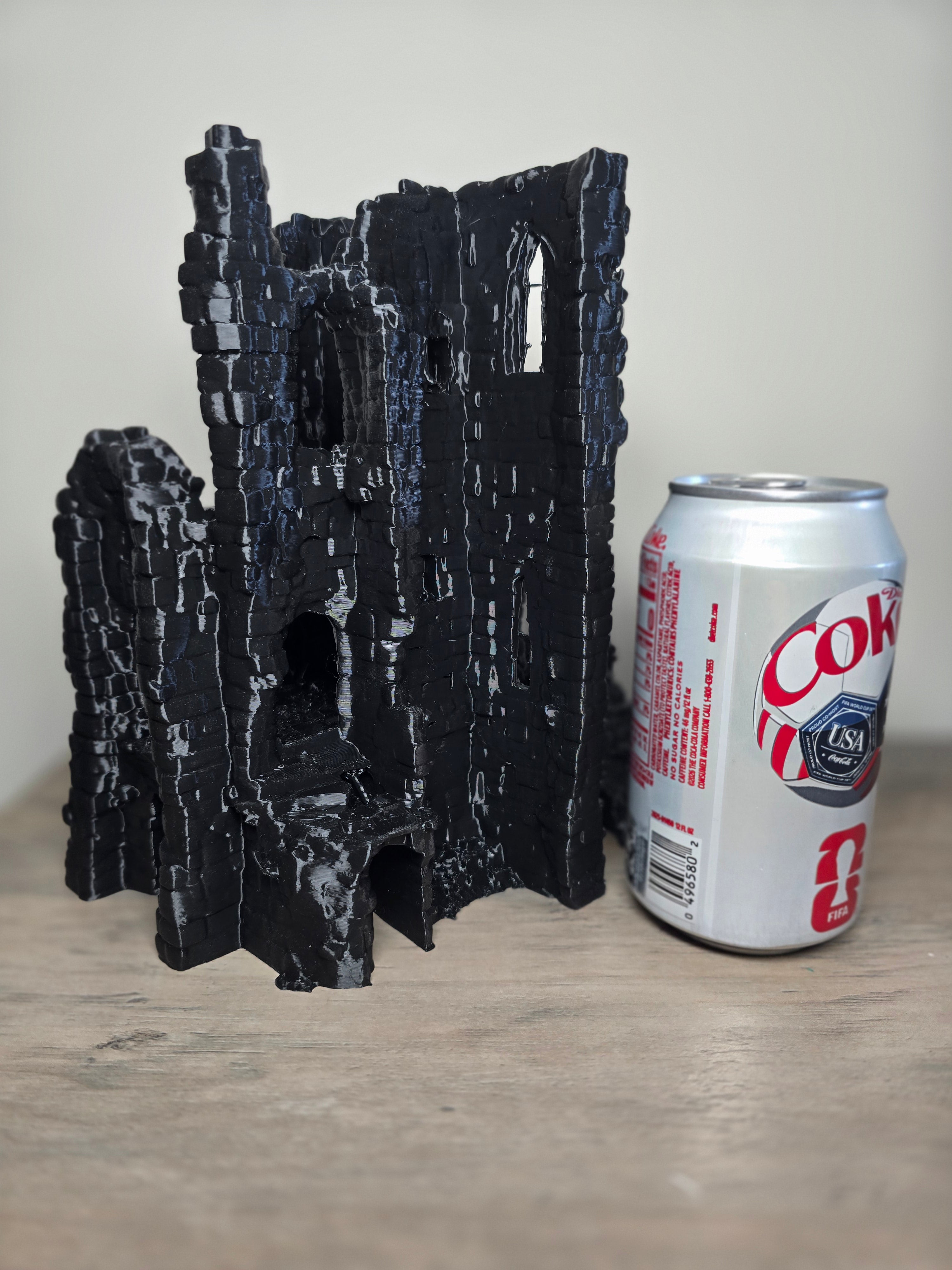 3D Printed Aquarium Rock Structure with Swim Through | 8x8 In | Fish Tank Decor | 4m3d Design Art