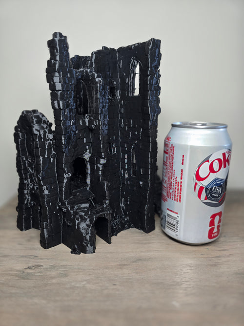 3D Printed Aquarium Rock Structure with Swim Through | 8x8 In | Fish Tank Decor | 4m3d Design Art