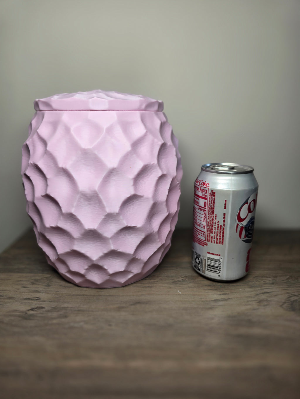 3D Printed Honeycomb Pattern Jar with Lid | Indoor Planter or Storage | Custom Colors | 4m3d Design Art