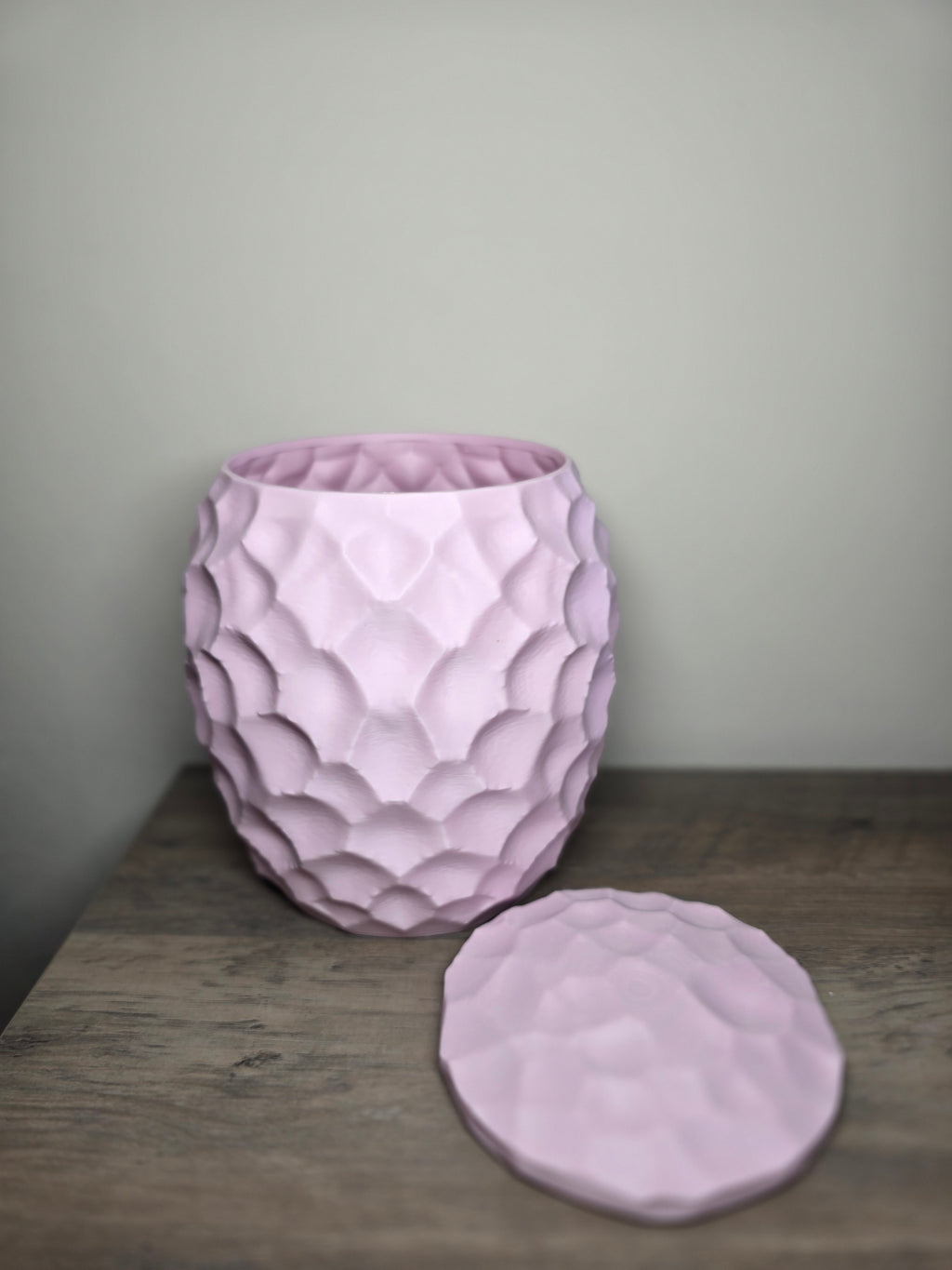 3D Printed Honeycomb Pattern Jar with Lid | Indoor Planter or Storage | Custom Colors | 4m3d Design Art