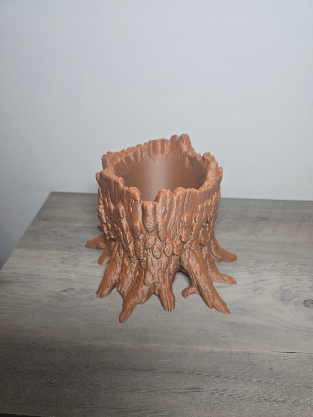 3D Printed Tree Stump Planter | Indoor Outdoor Plant Pot | 4m3d Design Art