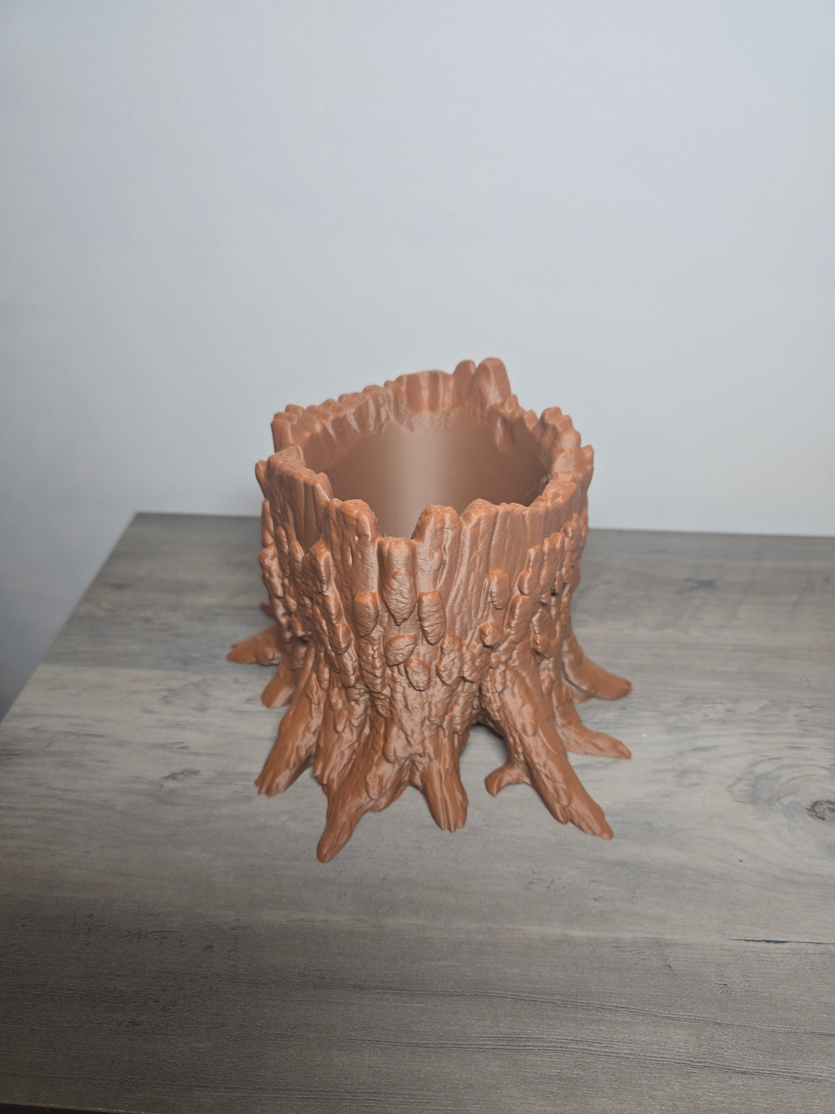 3D Printed Tree Stump Planter | Indoor Outdoor Plant Pot | 4m3d Design Art