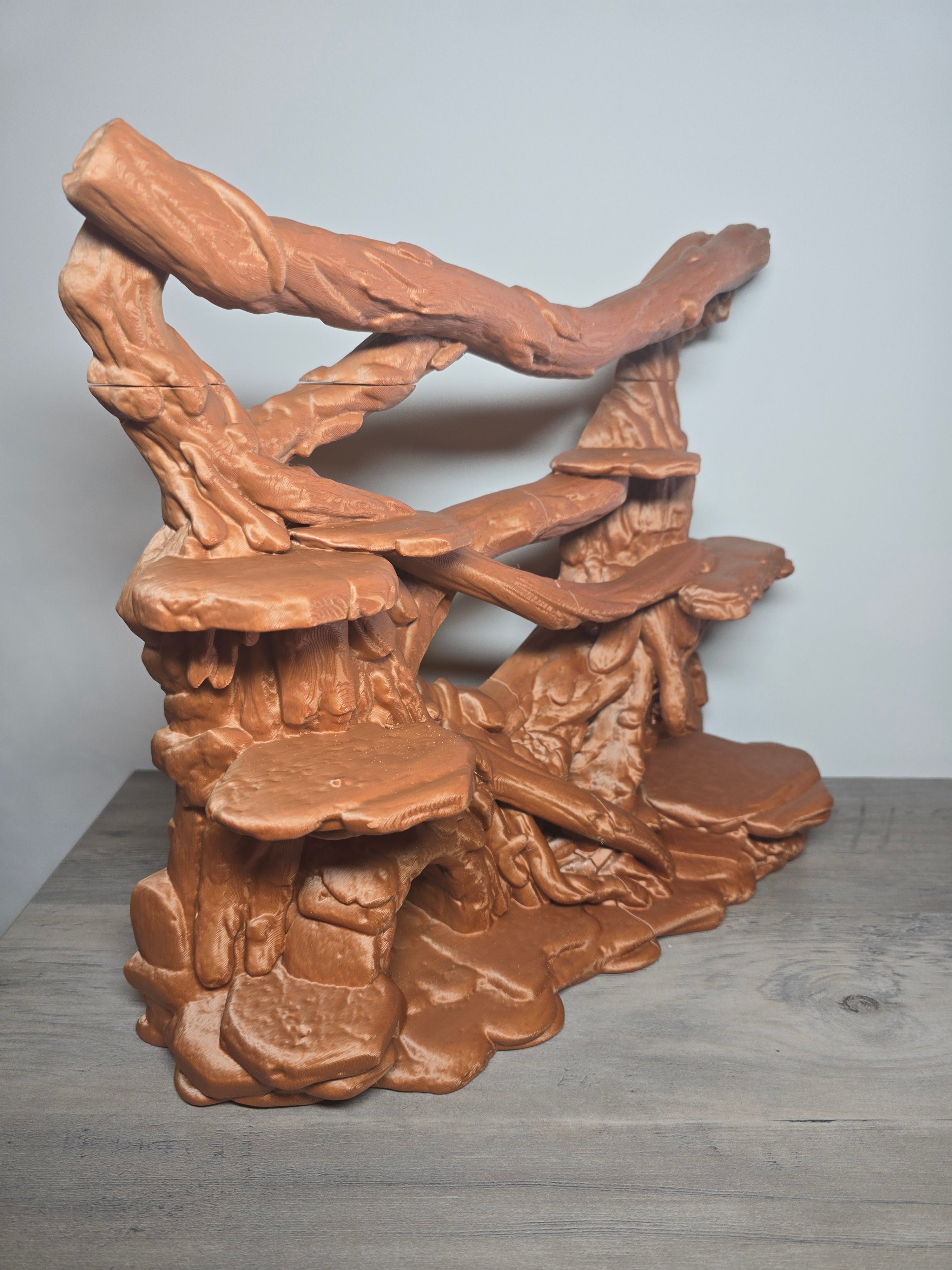 3D Printed Aquarium Driftwood & Rock Décor Set | 4-Piece Tank Decoration | Custom Color | 4m3d Design Art