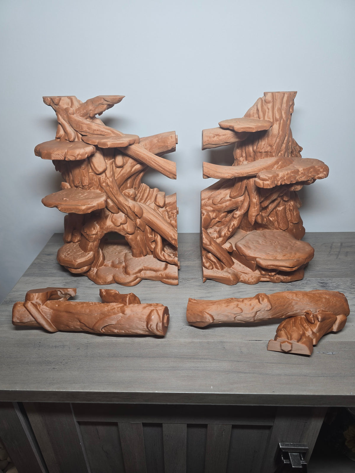 3D Printed Aquarium Driftwood & Rock Décor Set | 4-Piece Tank Decoration | Custom Color | 4m3d Design Art
