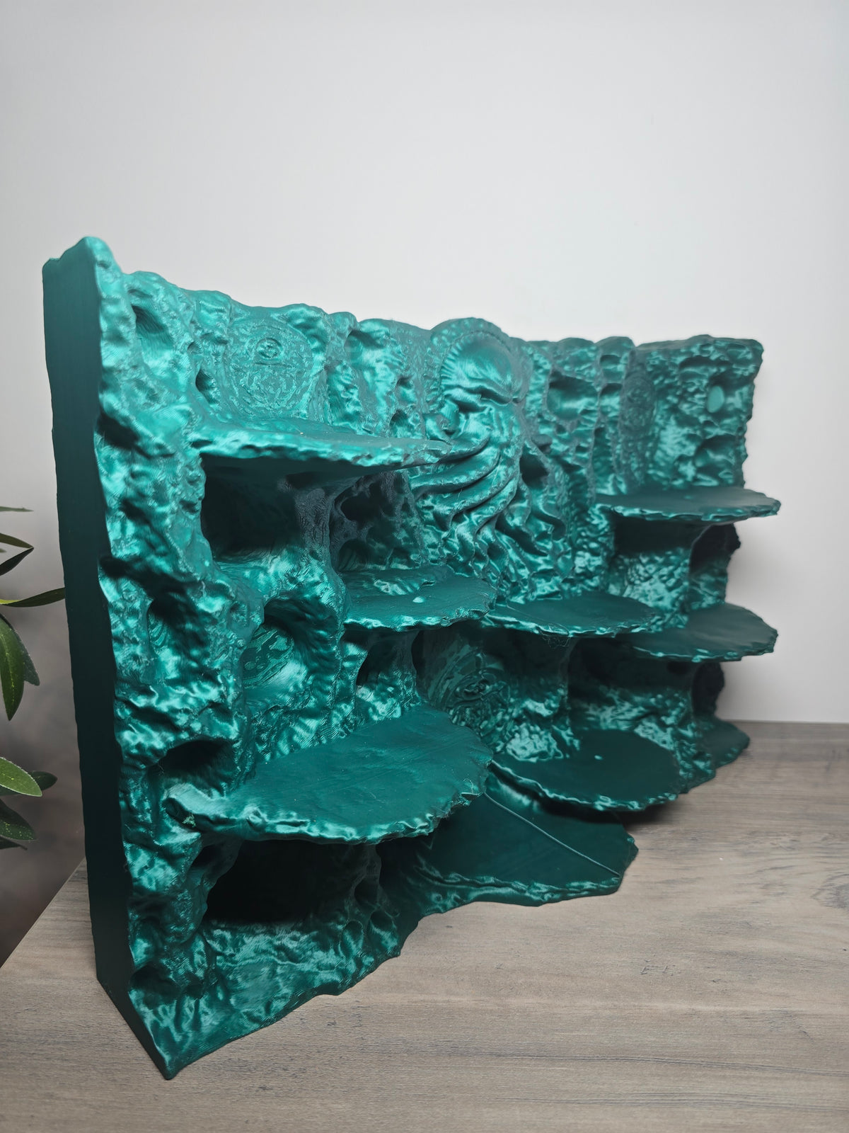 3D Printed 2-Piece Aquarium Background with Octopus Design | Fish Tank Decor | 4m3d Design Art