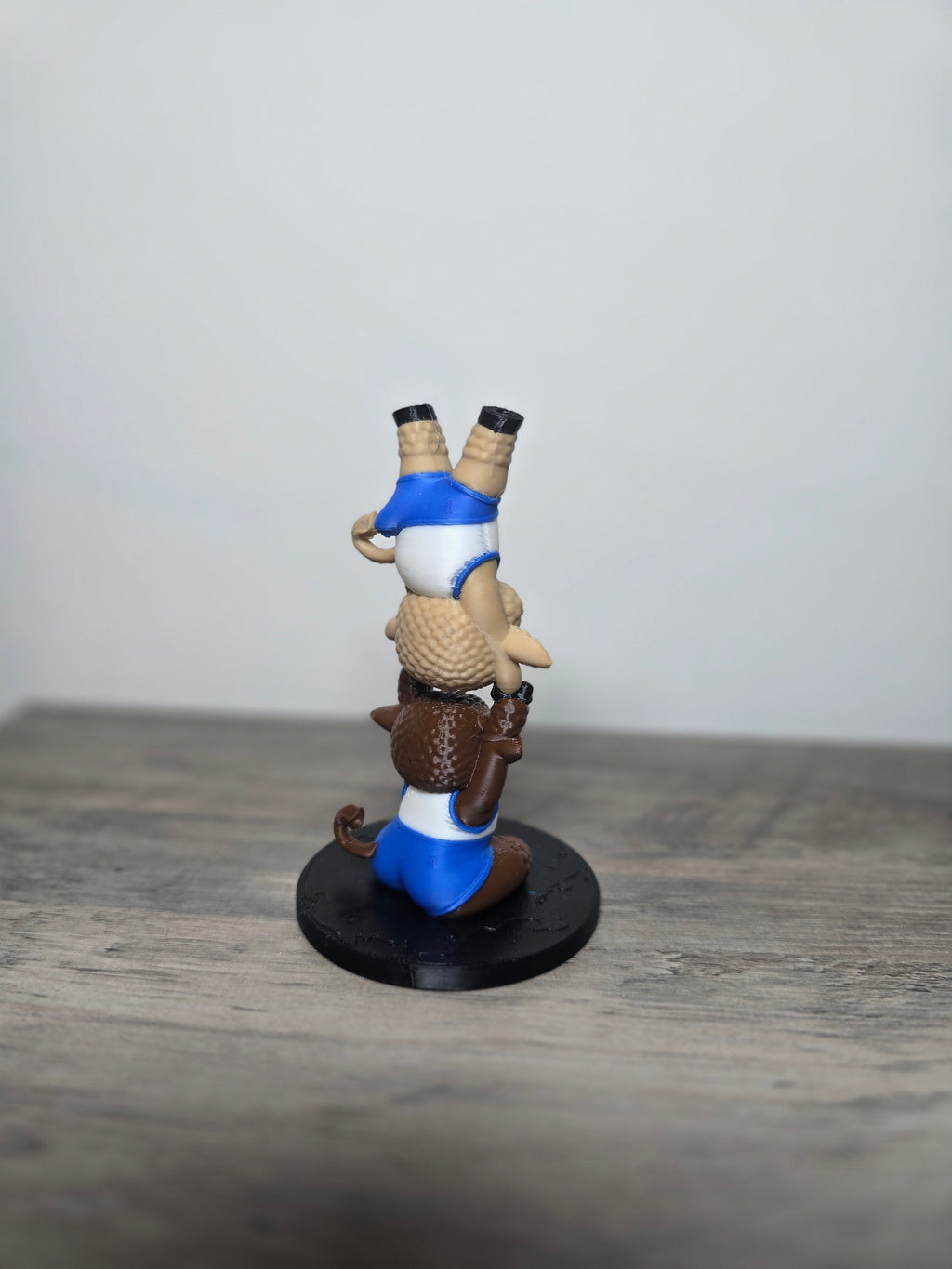 3D Printed Highland Cow Gymnastics Figurine | Handstand Trust Pose | 4m3d Design Art