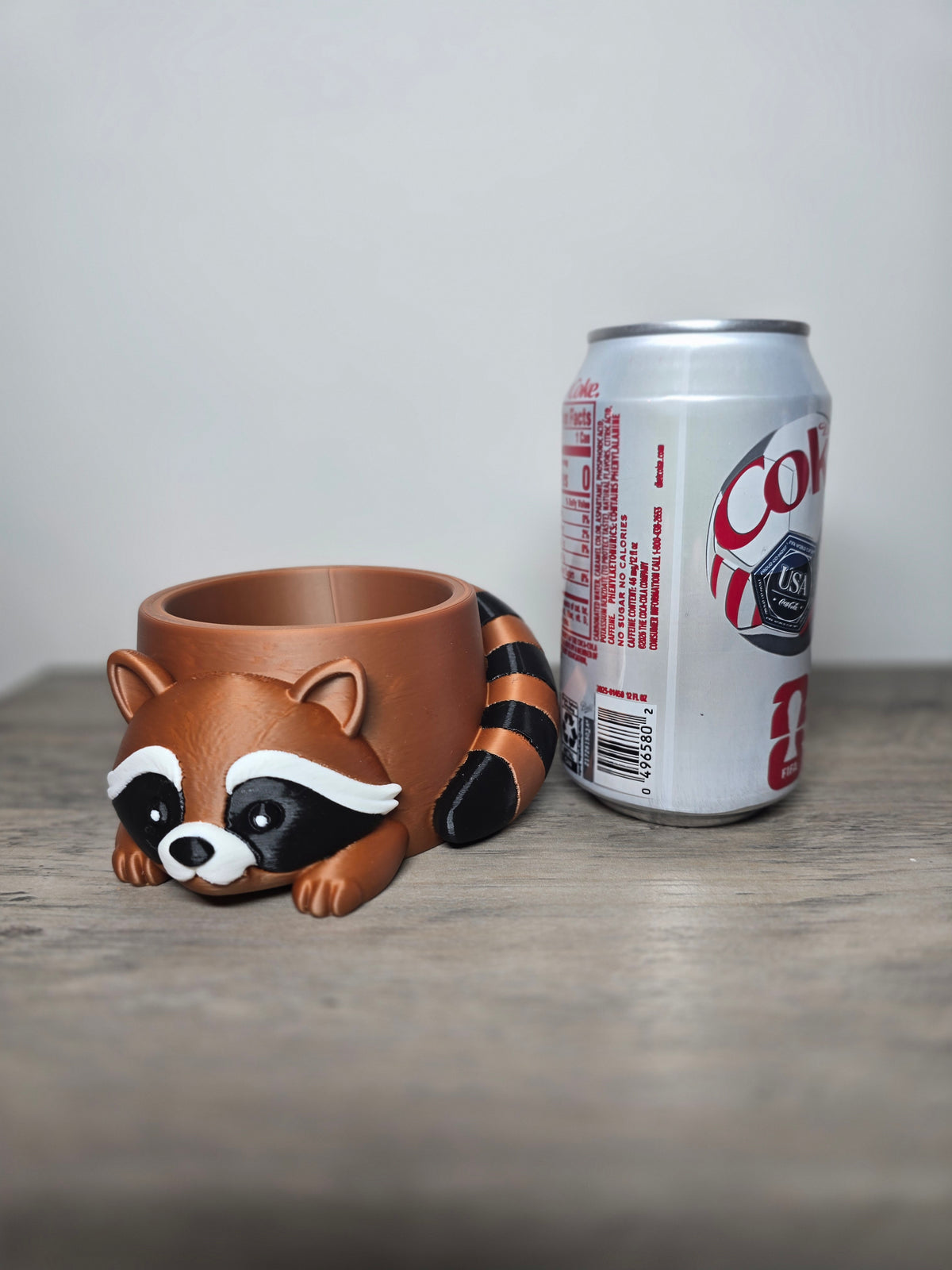 3D Printed Raccoon Planter | Cute Animal Succulent & Plant Pot | Desk & Home Décor | 4m3d Design Art
