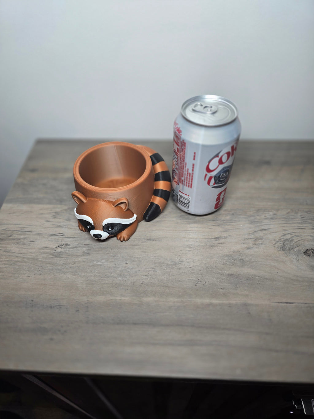 3D Printed Raccoon Planter | Cute Animal Succulent & Plant Pot | Desk & Home Décor | 4m3d Design Art