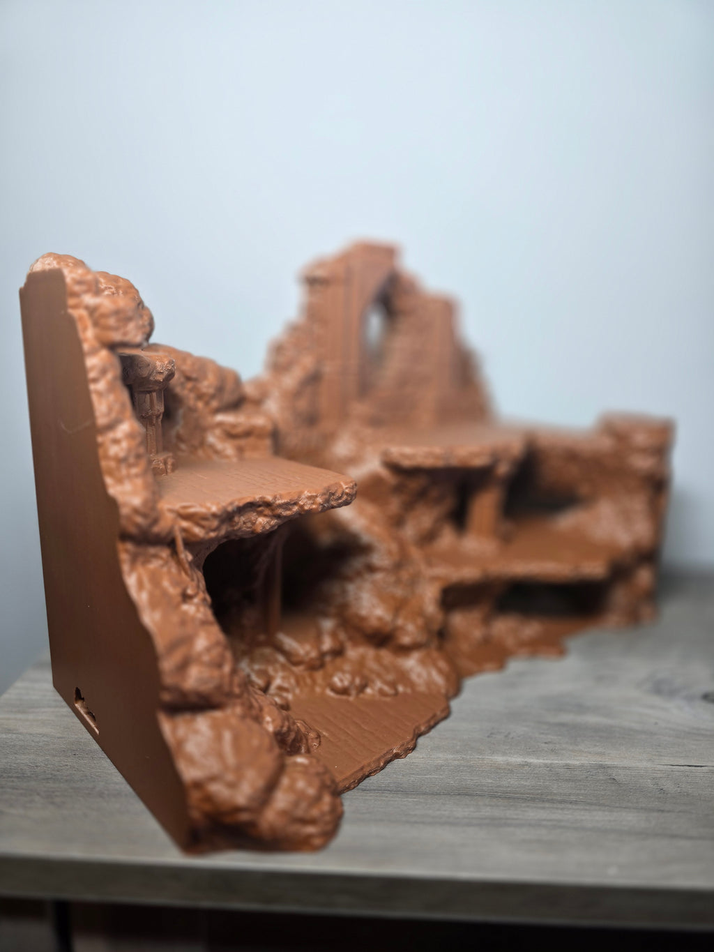 3D Printed Aquarium Background Landscape | 14x10x7 In | 2-Piece 5-Gallon Tank Decor | 4m3d Design Art