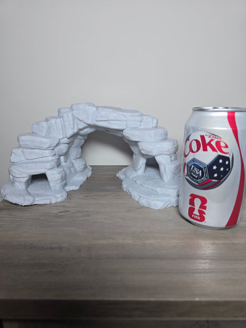 3D Printed Aquarium Arch Stone Rock | Fish Tank Cave Decor | 4m3d Design Art