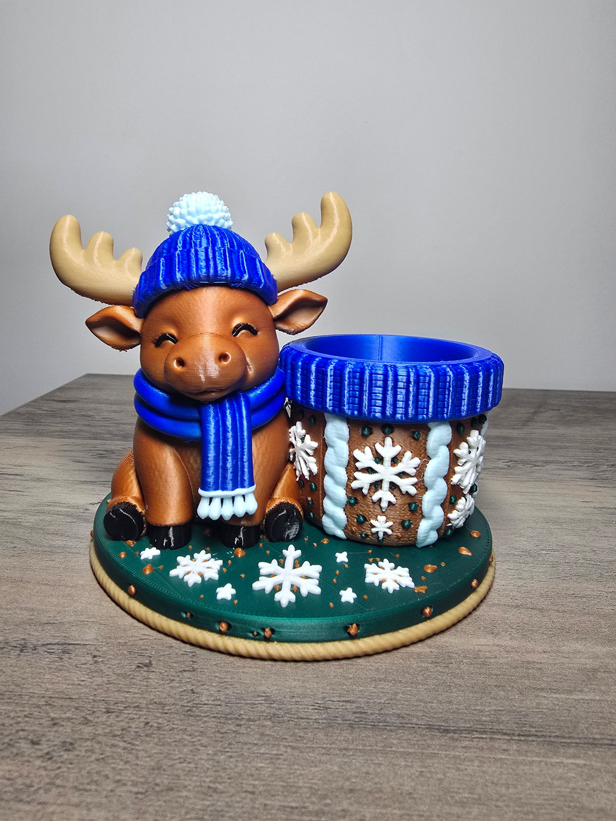 3D Printed Winter Moose Votive Candle Holder | 4m3d Design Art