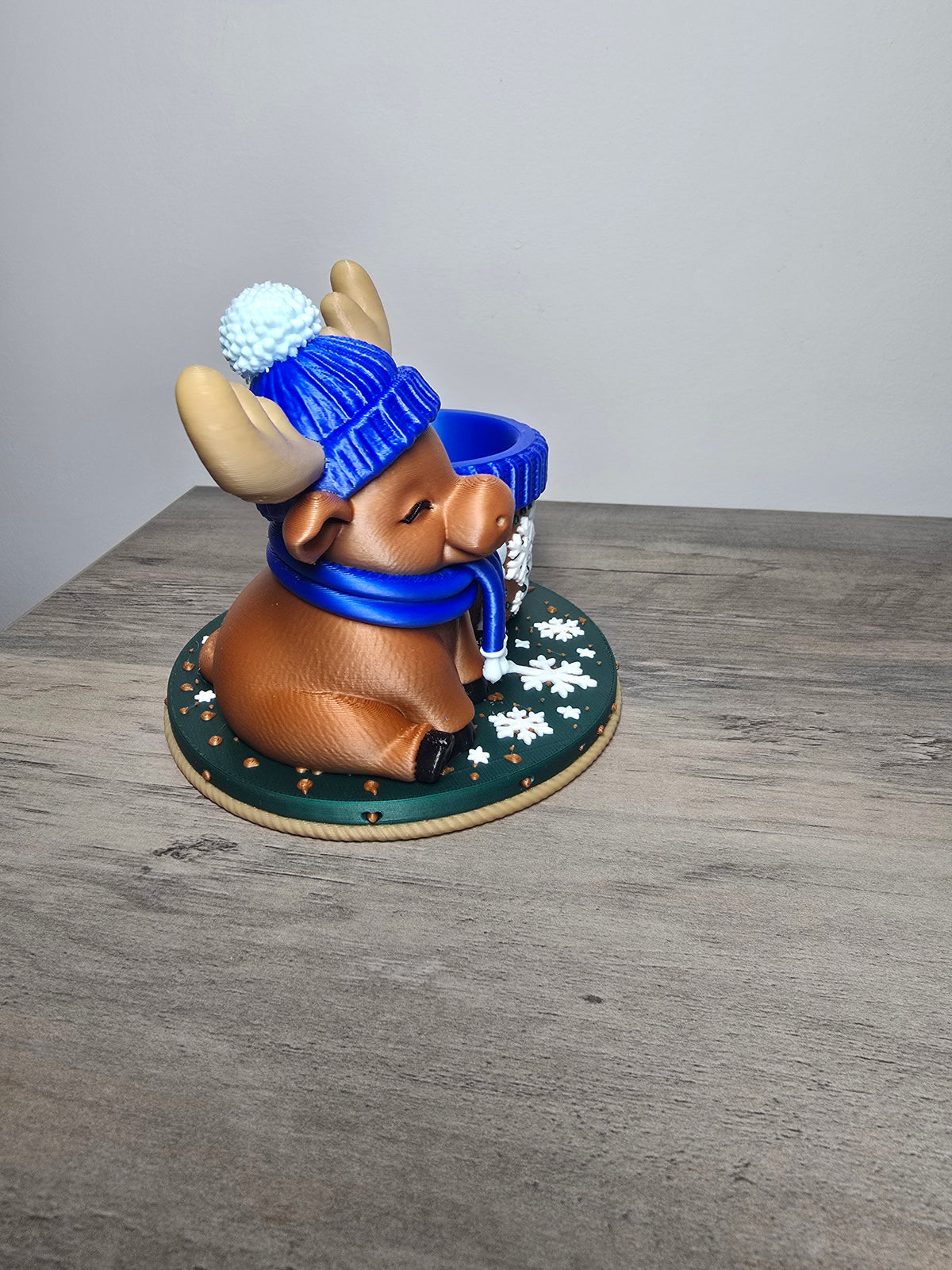 3D Printed Winter Moose Votive Candle Holder | 4m3d Design Art
