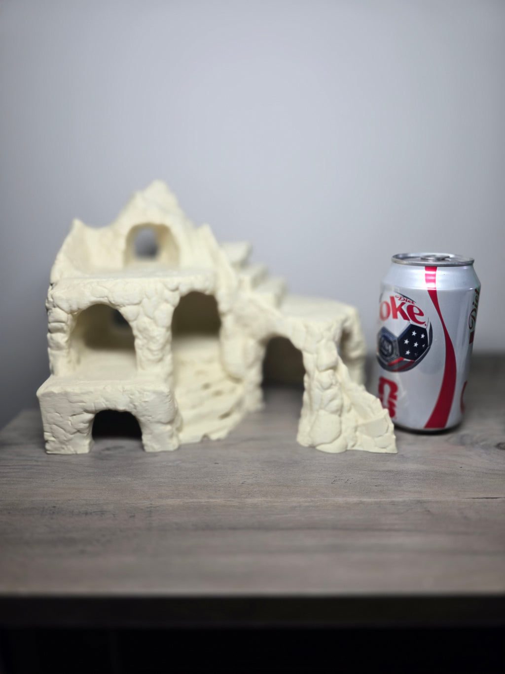 3D Printed Stone Castle Ruins Aquarium Decor |  Fish Tank Hide & Landscape | 4m3d Design Art