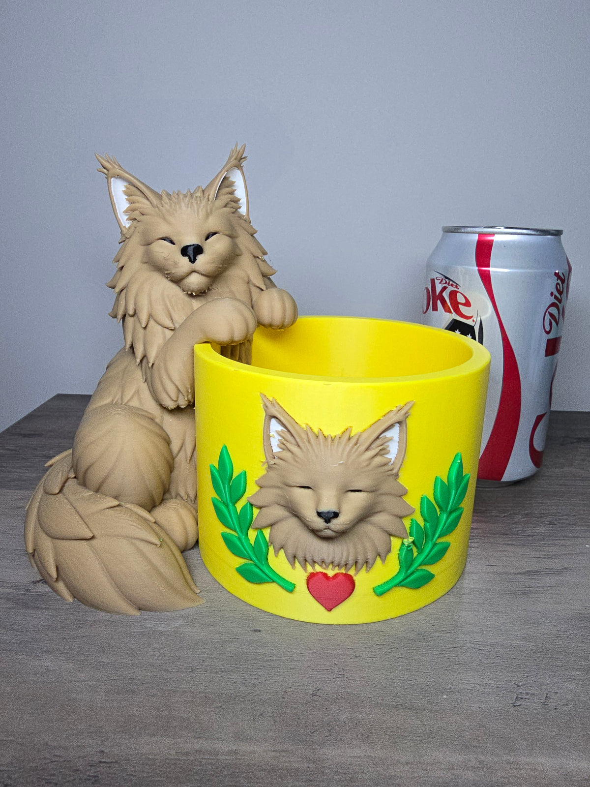 3D Printed Maine Coon Cat Planter Set | Succulent & Planter| Home Decor | 4m3d Design Art