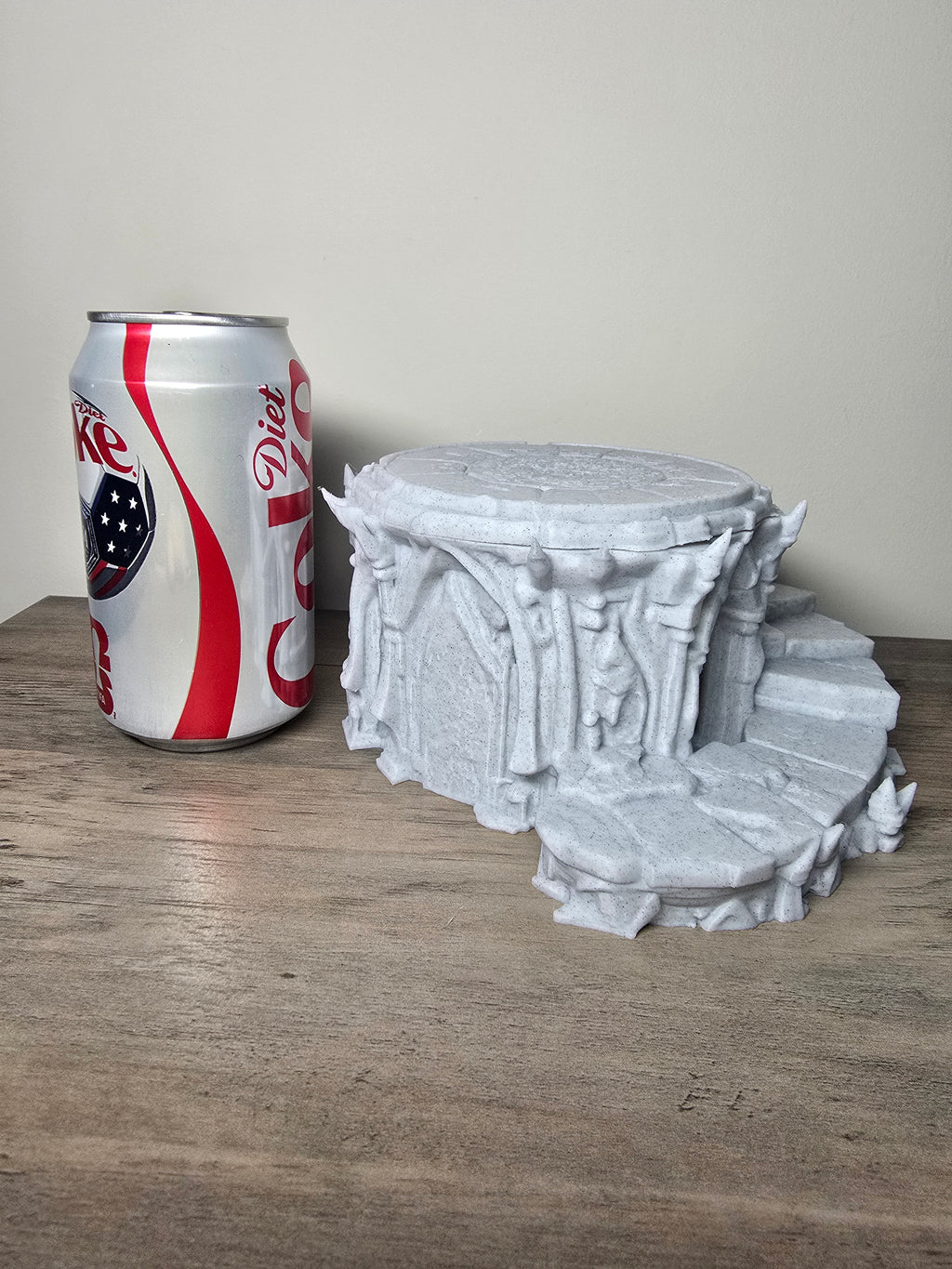 3D Printed Aquarium Gothic Arch Tower with Stairs | Stone Look Fish Tank Decor | 4m3d Design Art