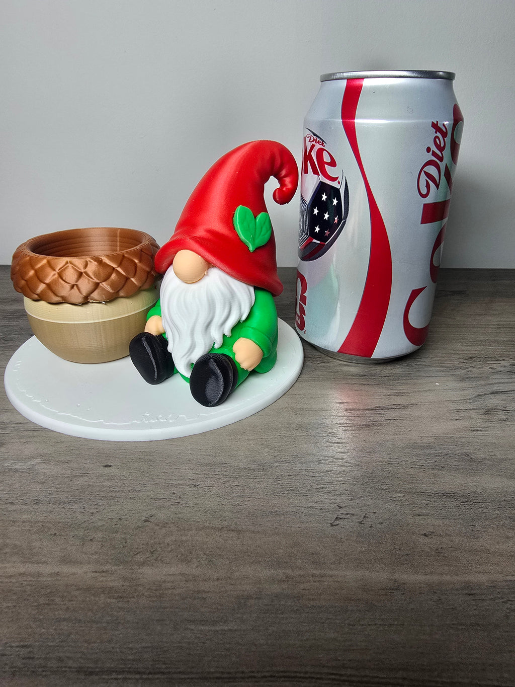 3D Printed Gnome with Acorn Candle Holder Set | Home & Holiday Decor | 4m3d Design Art