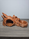 3D Printed Reptile Bowl and Cave Hide | Driftwood Style Terrarium Decor | 9x5x4 In | 4m3d Design Art