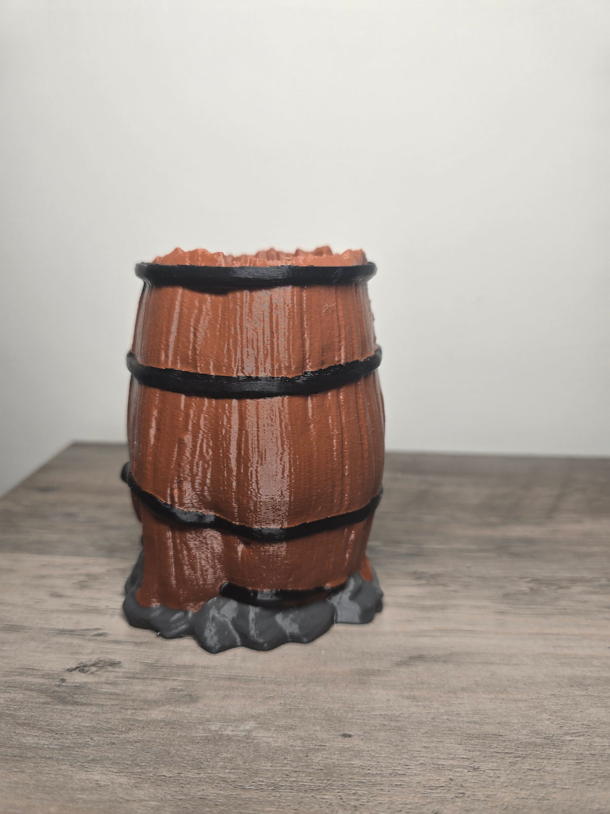3D Printed Barrel Hideaway Aquarium Decor | Digitally Colored Tank Ornament | 4m3d Design Art