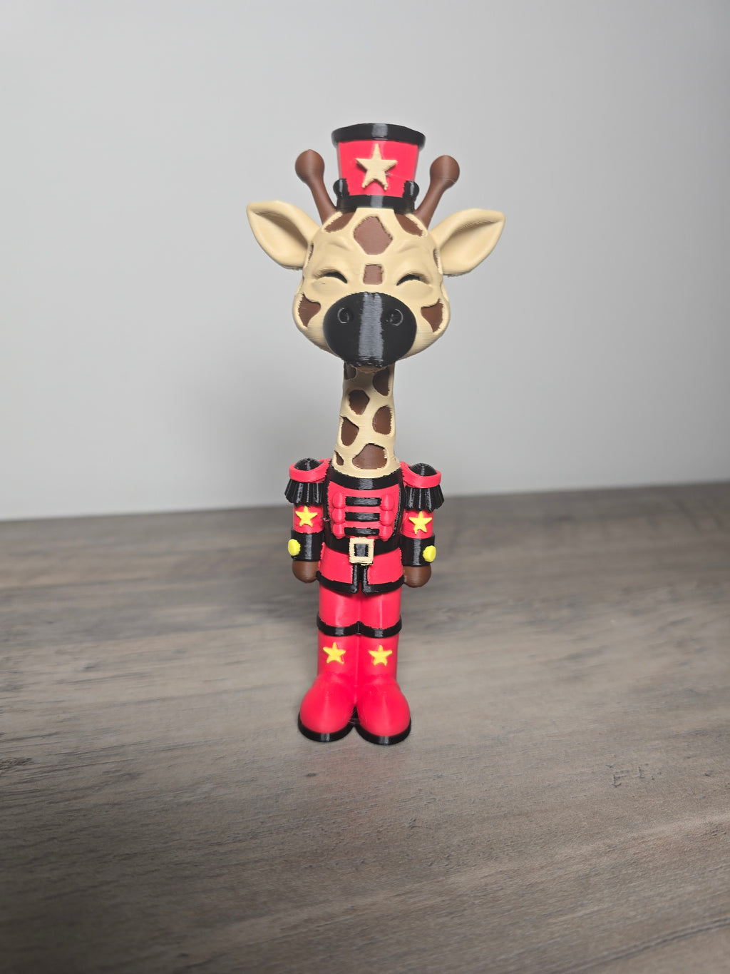 3D Printed Giraffe Nutcracker | Holiday Figurine | 1.5x1.5x6 Inches | 4m3d Design Art