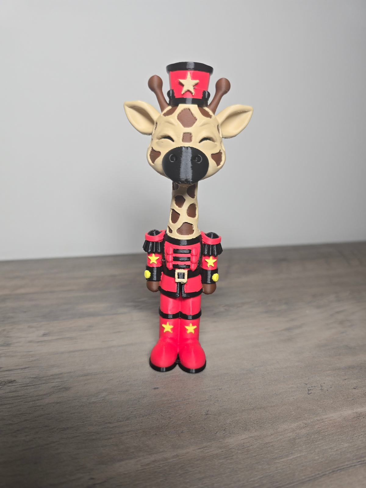 3D Printed Giraffe Nutcracker | Holiday Figurine | 1.5x1.5x6 Inches | 4m3d Design Art