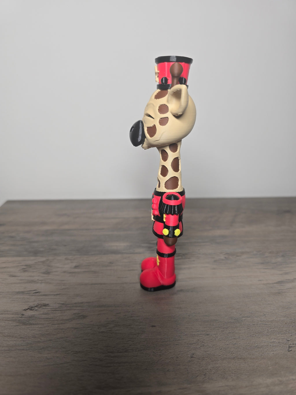 3D Printed Giraffe Nutcracker | Holiday Figurine | 1.5x1.5x6 Inches | 4m3d Design Art