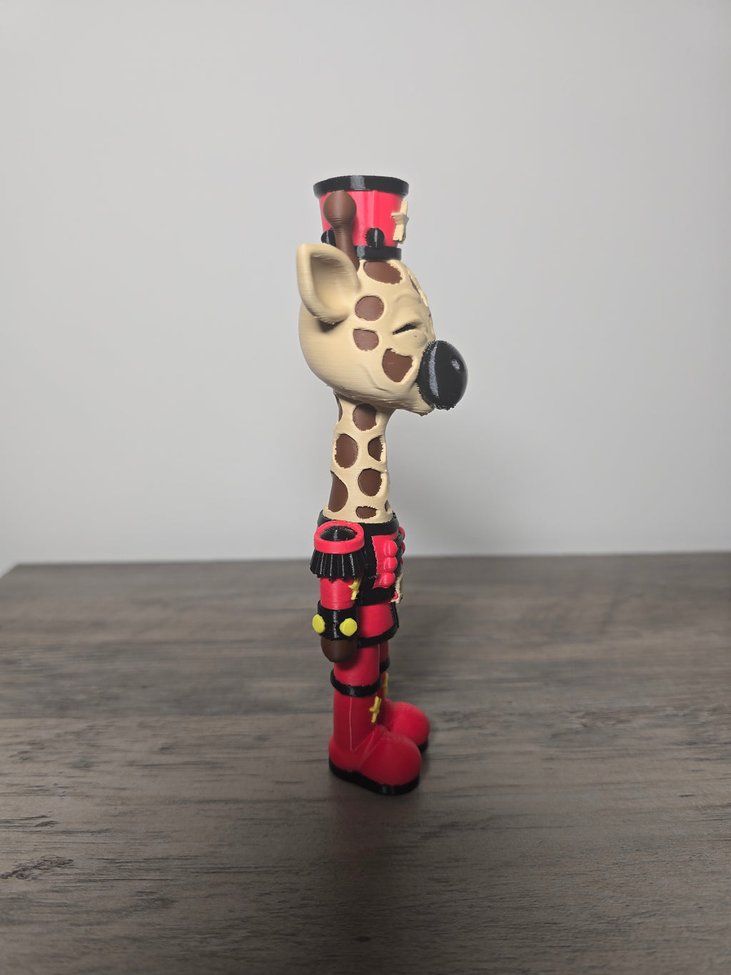 3D Printed Giraffe Nutcracker | Holiday Figurine | 1.5x1.5x6 Inches | 4m3d Design Art