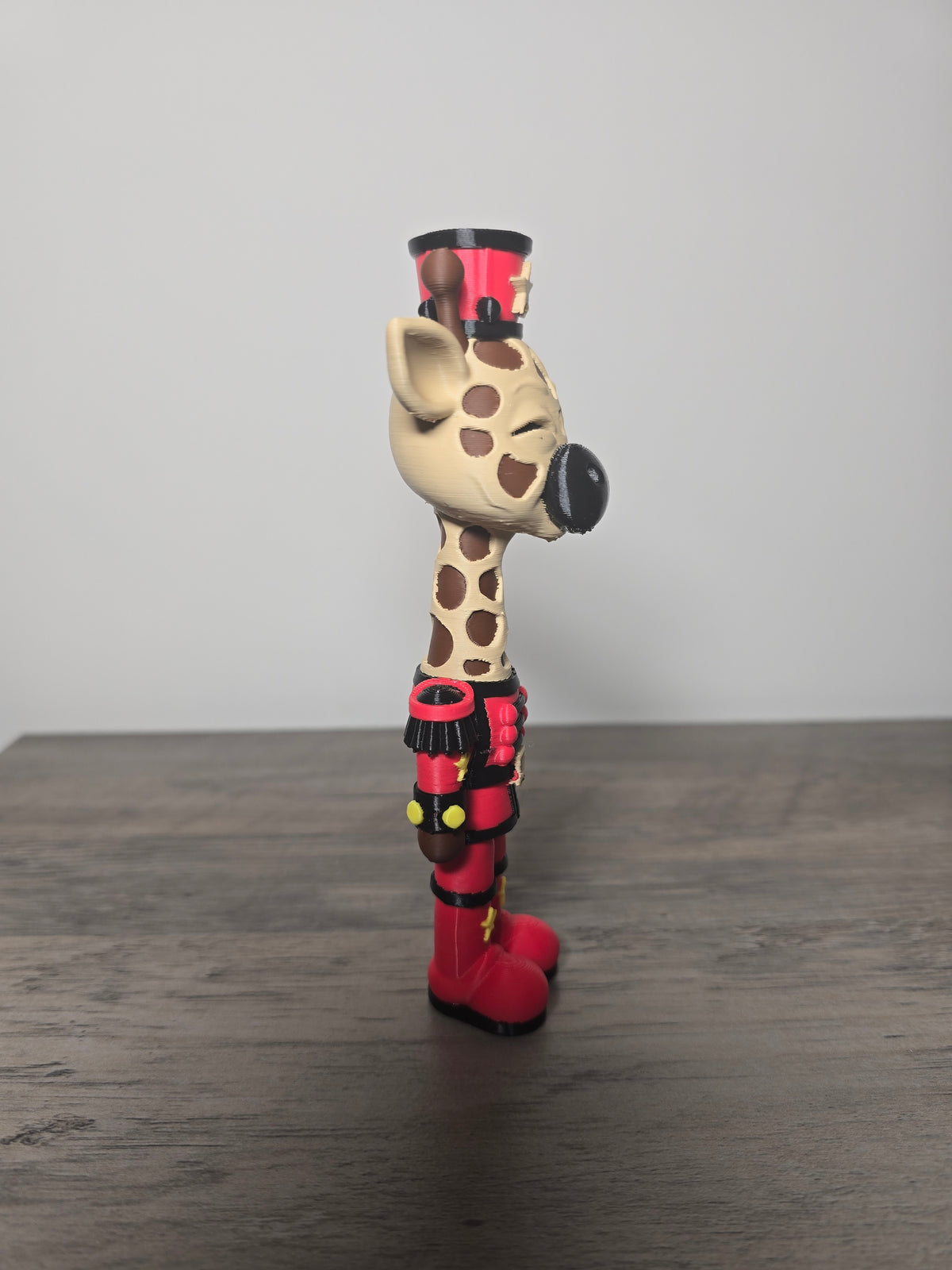 3D Printed Giraffe Nutcracker | Holiday Figurine | 1.5x1.5x6 Inches | 4m3d Design Art