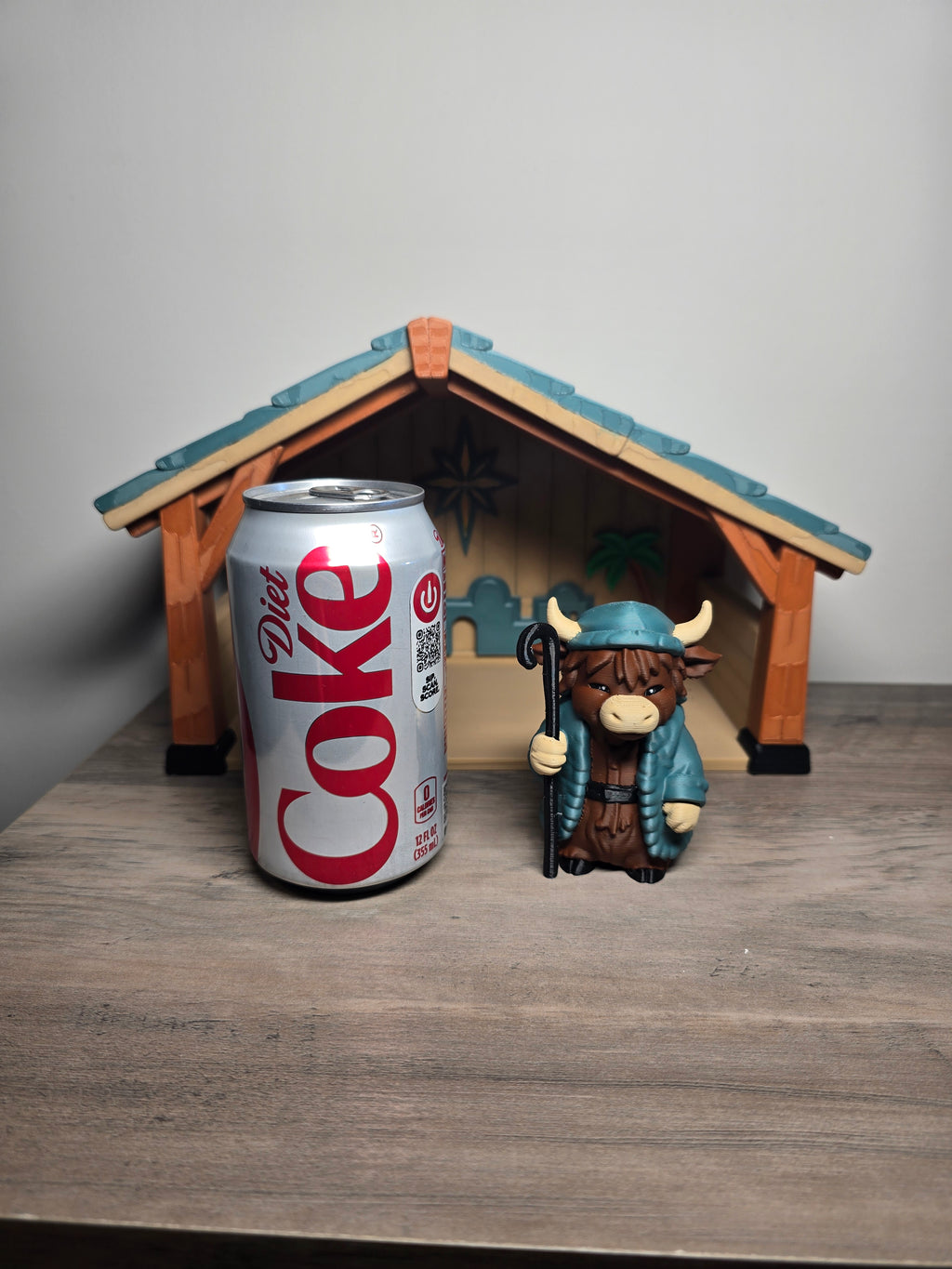 Highland Cow Nativity Scene – 3D Printed Christmas Figurine Set | Holiday Home Decor & Gift