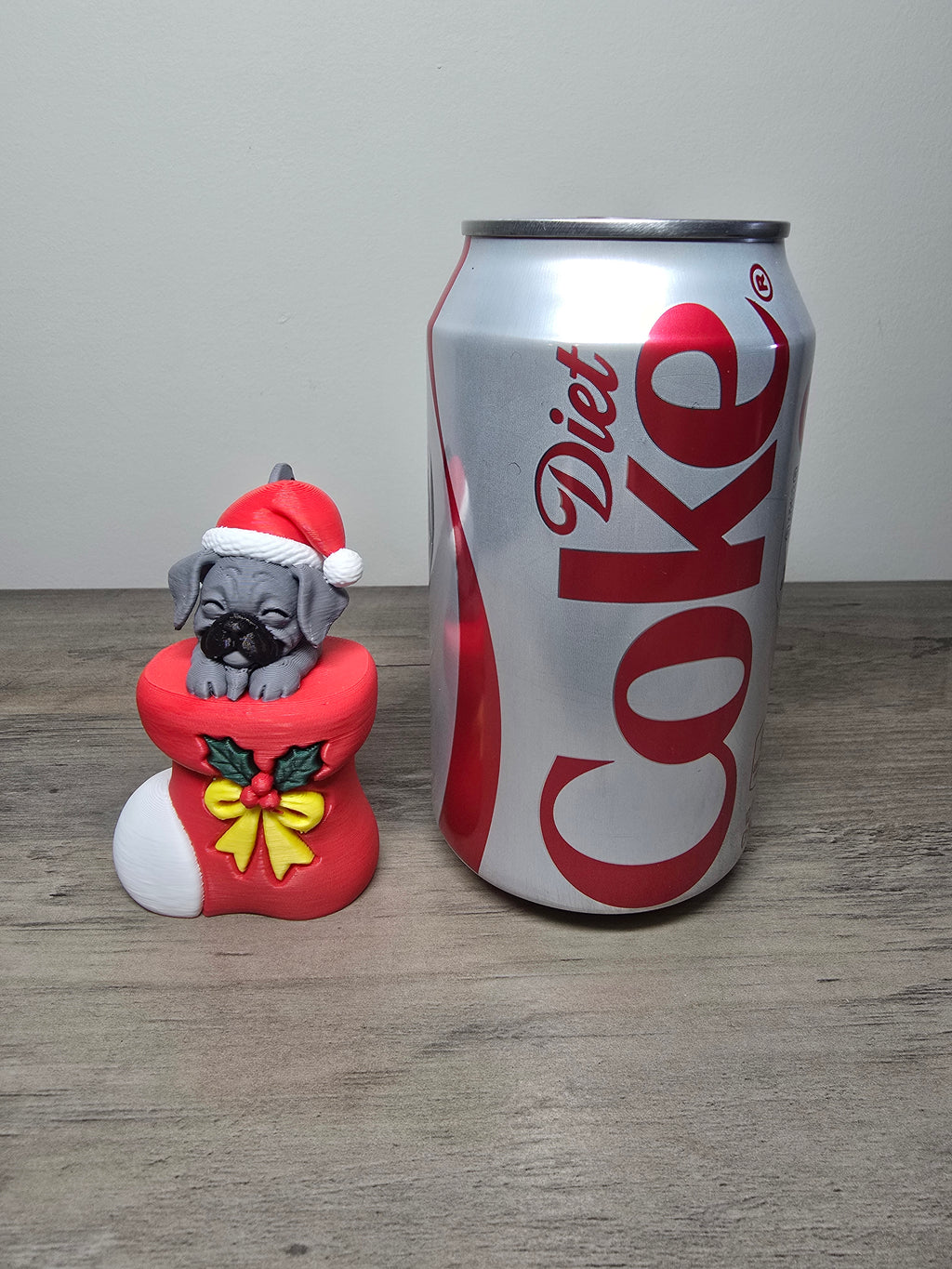 3D Printed Boxer Puppy in a Stocking Christmas Ornament | Digitally Painted Holiday Decor | 4m3d Design Art