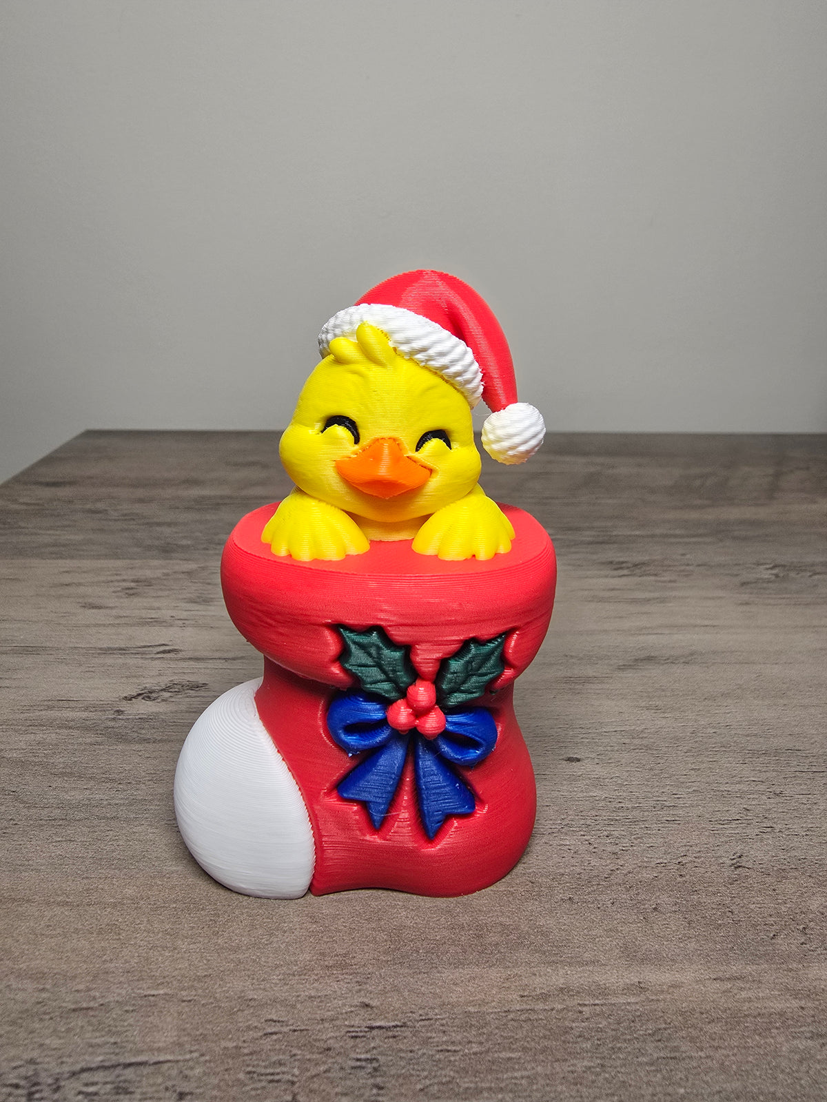 3D Printed Duck Christmas Ornament | Santa Stocking Decor | 4m3d Design Art