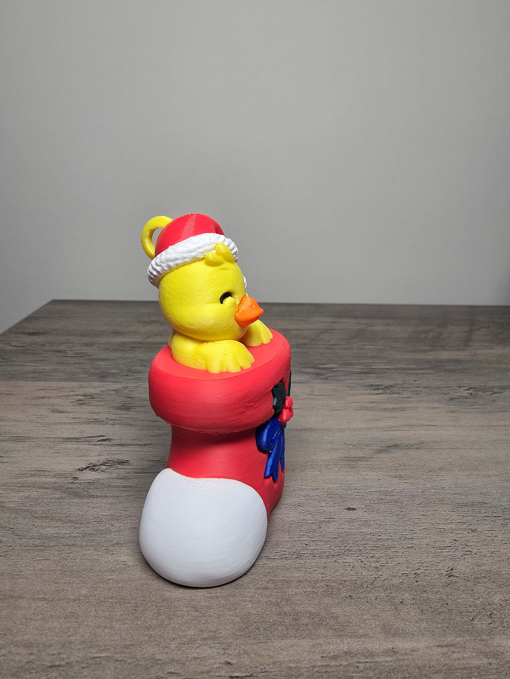 3D Printed Duck Christmas Ornament | Santa Stocking Decor | 4m3d Design Art