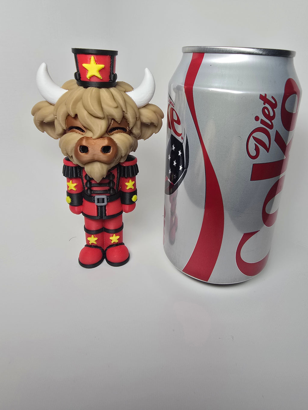 3D Printed Highland Cow Nutcracker | Christmas Figurine | 4m3d Design Art