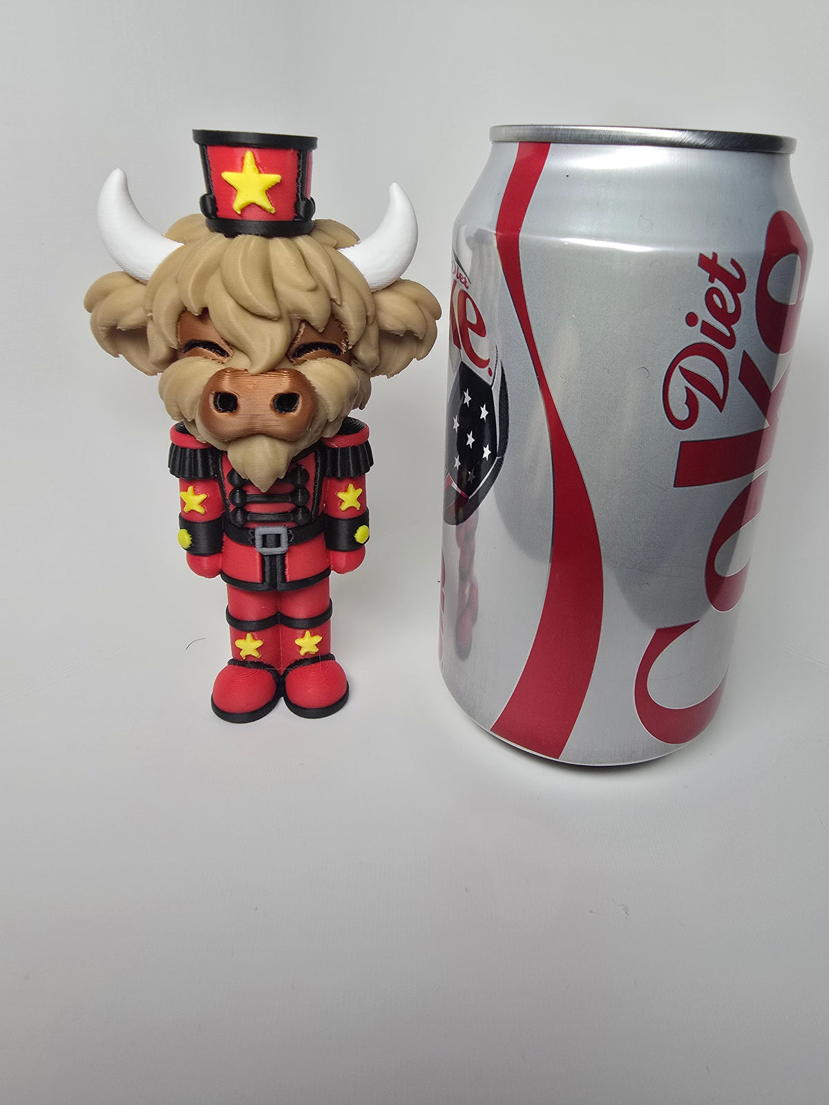 3D Printed Highland Cow Nutcracker | Christmas Figurine | 4m3d Design Art