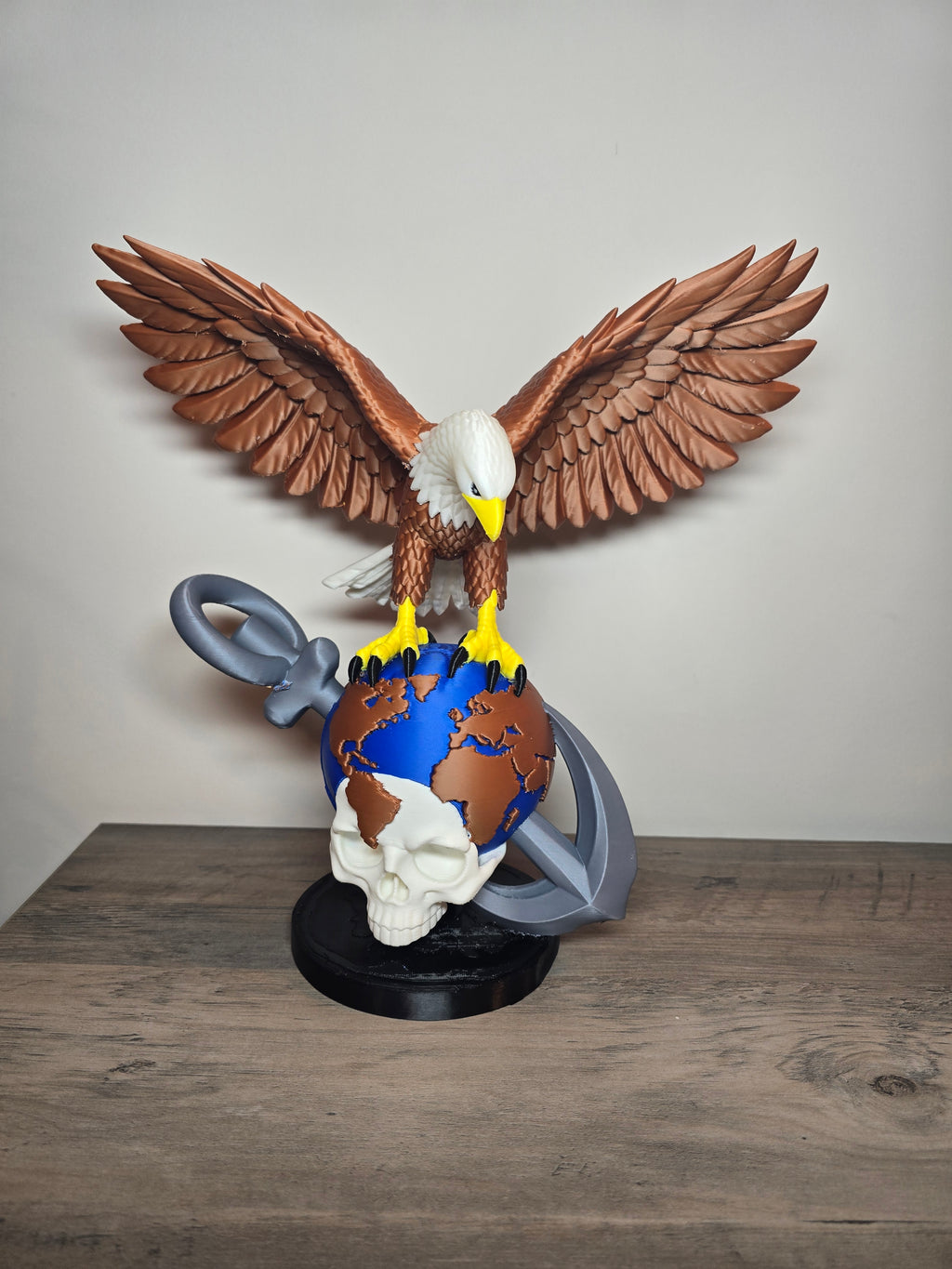 3D Printed Marine Tribute | Eagle, Globe & Anchor Sculpture | 4m3d Design Art