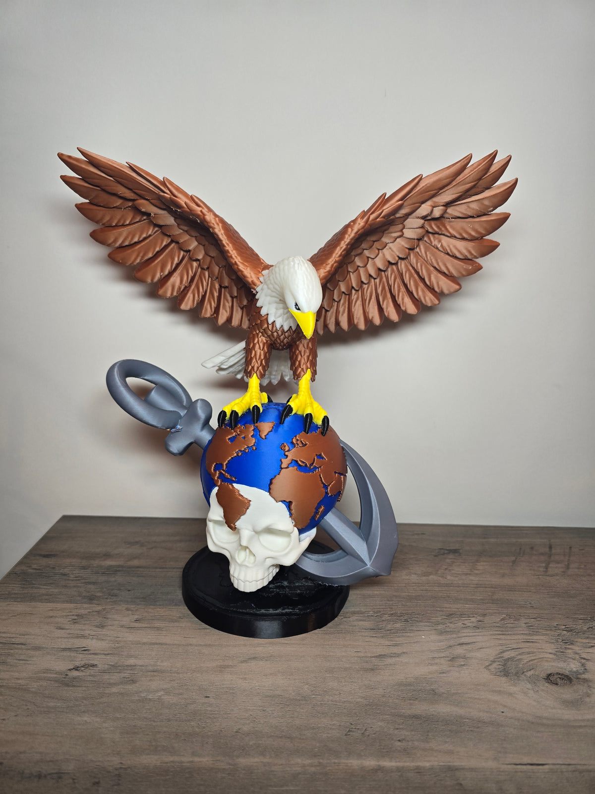 3D Printed Marine Tribute | Eagle, Globe & Anchor Sculpture | 4m3d Design Art
