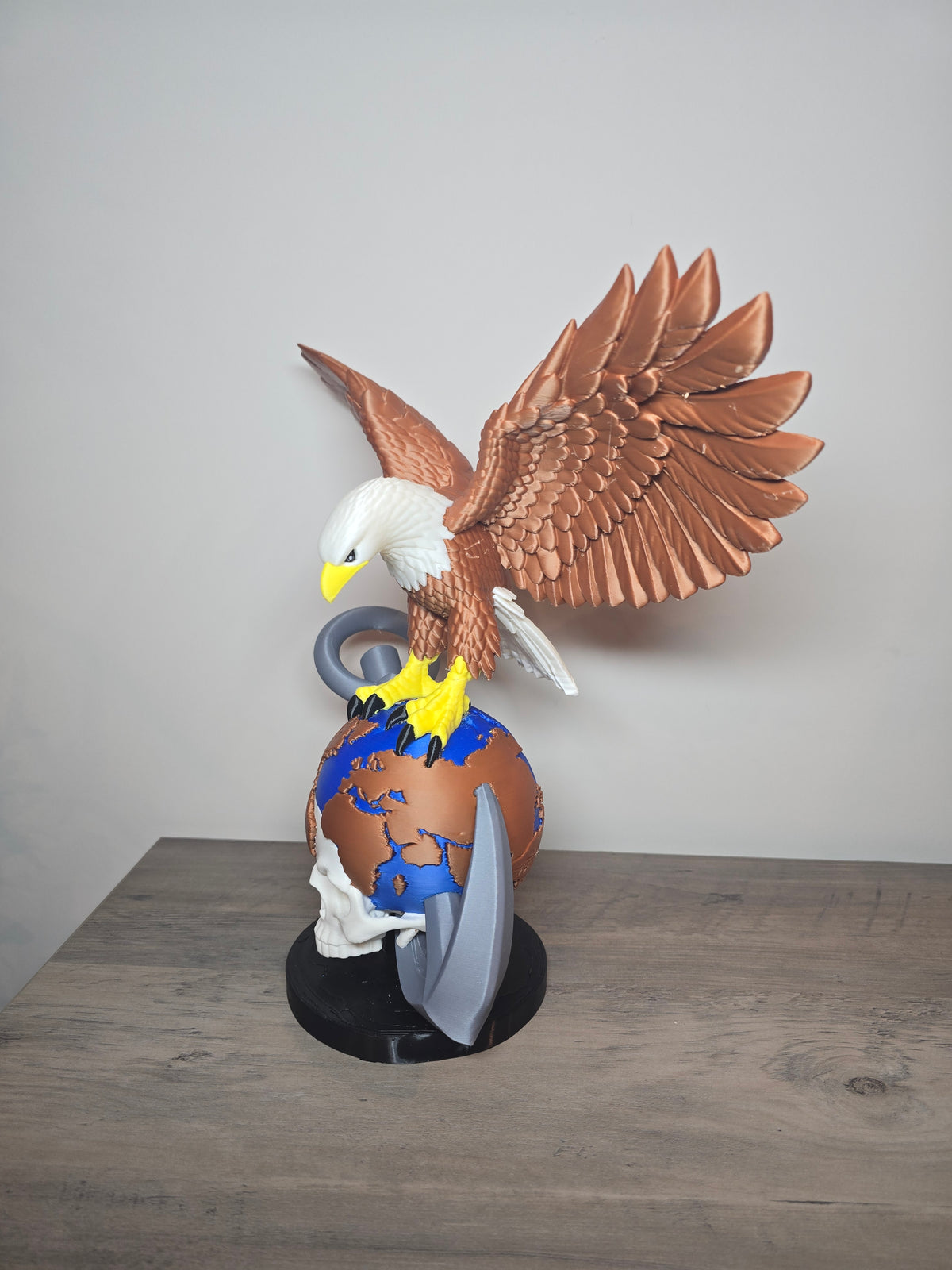 3D Printed Marine Tribute | Eagle, Globe & Anchor Sculpture | 4m3d Design Art
