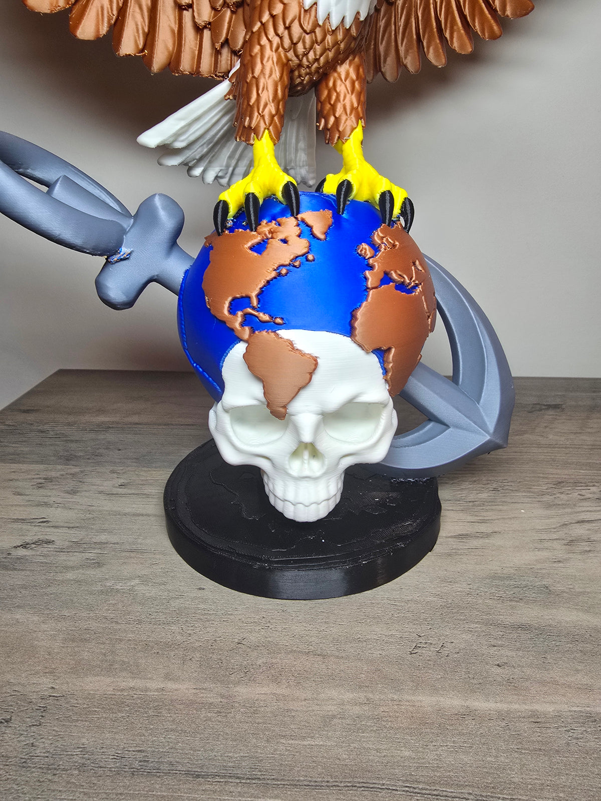 3D Printed Marine Tribute | Eagle, Globe & Anchor Sculpture | 4m3d Design Art