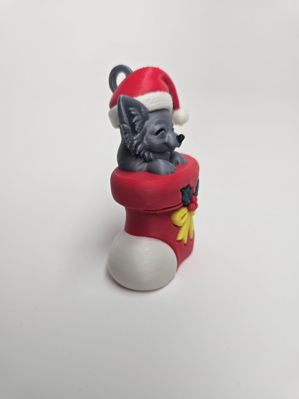 3D Printed Long-Haired Chihuahua Christmas Ornament | Stocking Design | 4m3d Design Art
