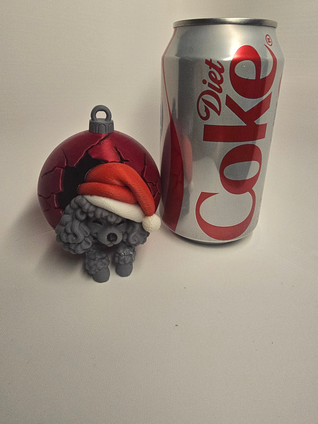 3D Printed Poodle Christmas Ornament | Digitally Painted Holiday Decor | 4m3d Design Art