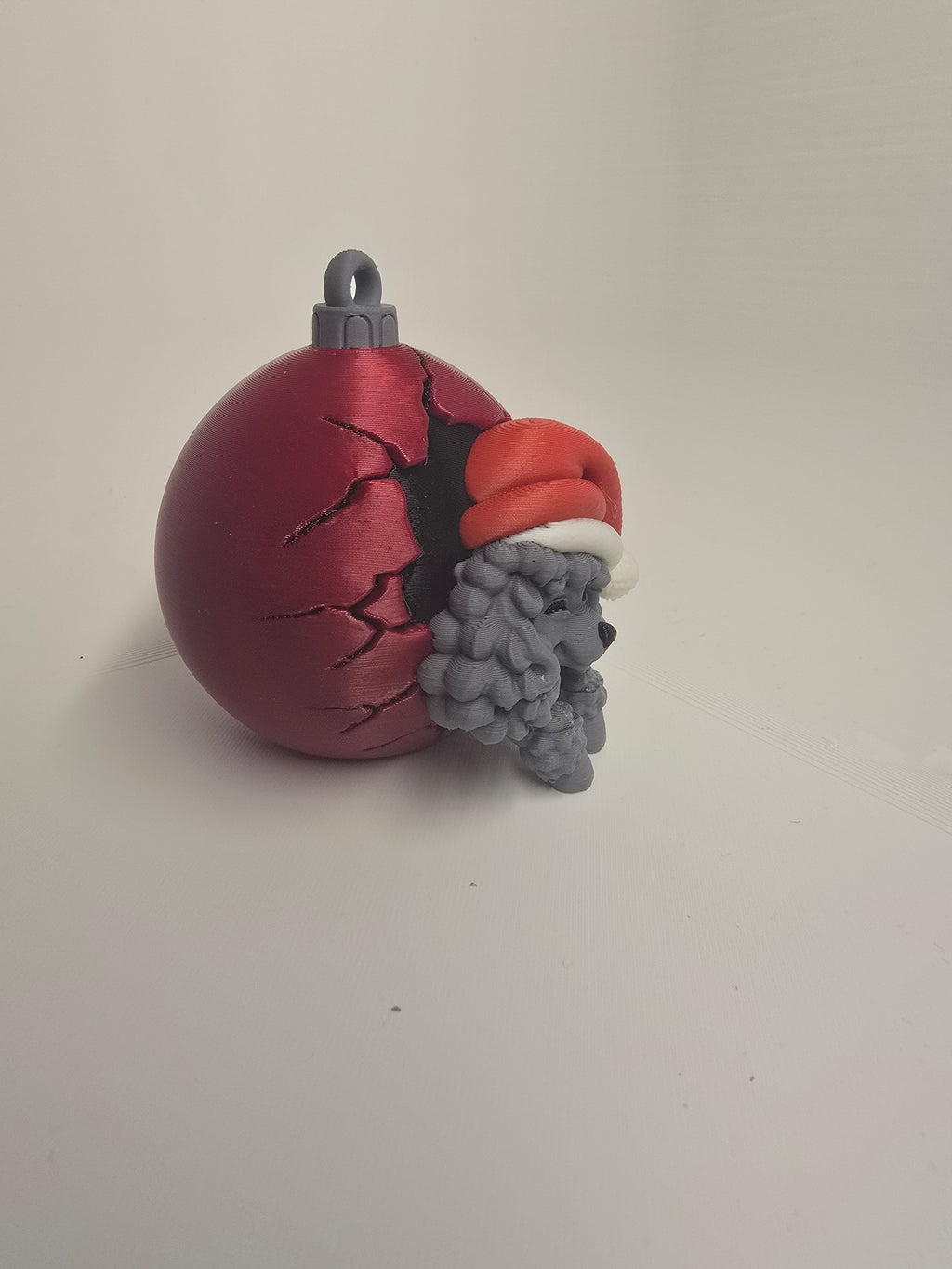 3D Printed Poodle Christmas Ornament | Digitally Painted Holiday Decor | 4m3d Design Art