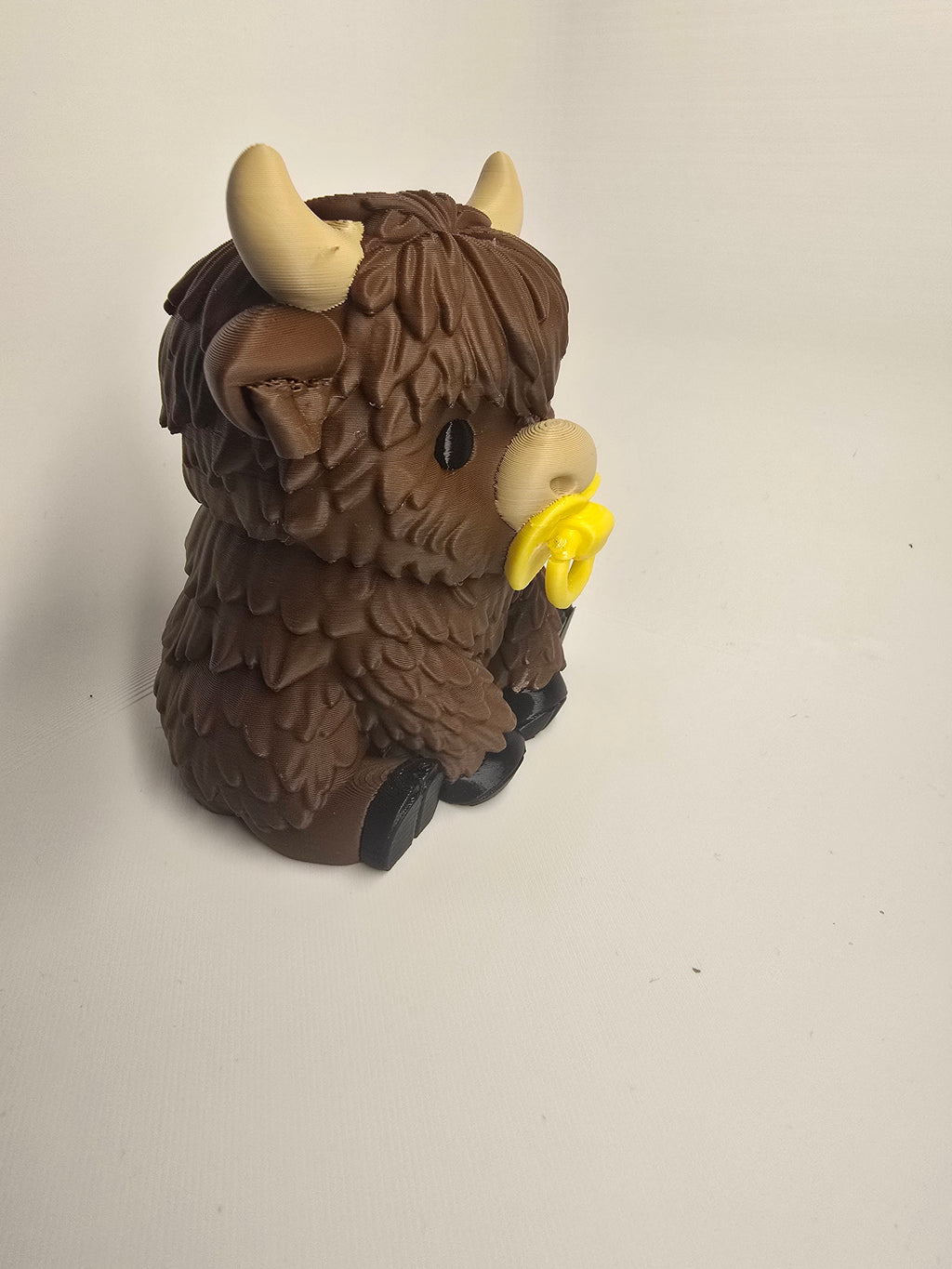 3D Printed Baby Highland Cow | Pacifier Figurine | 4m3d Design Art