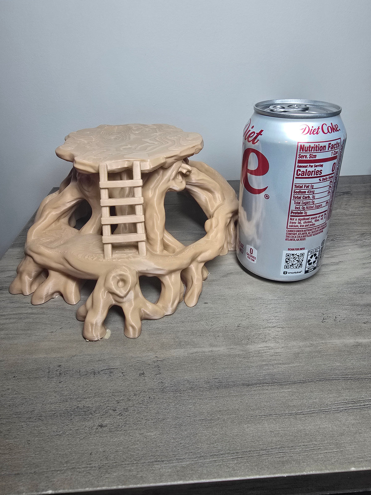 3D Printed Tree Stump Aquarium Hideaway | Ladder & Custom Color Decor | 4m3d Design Art