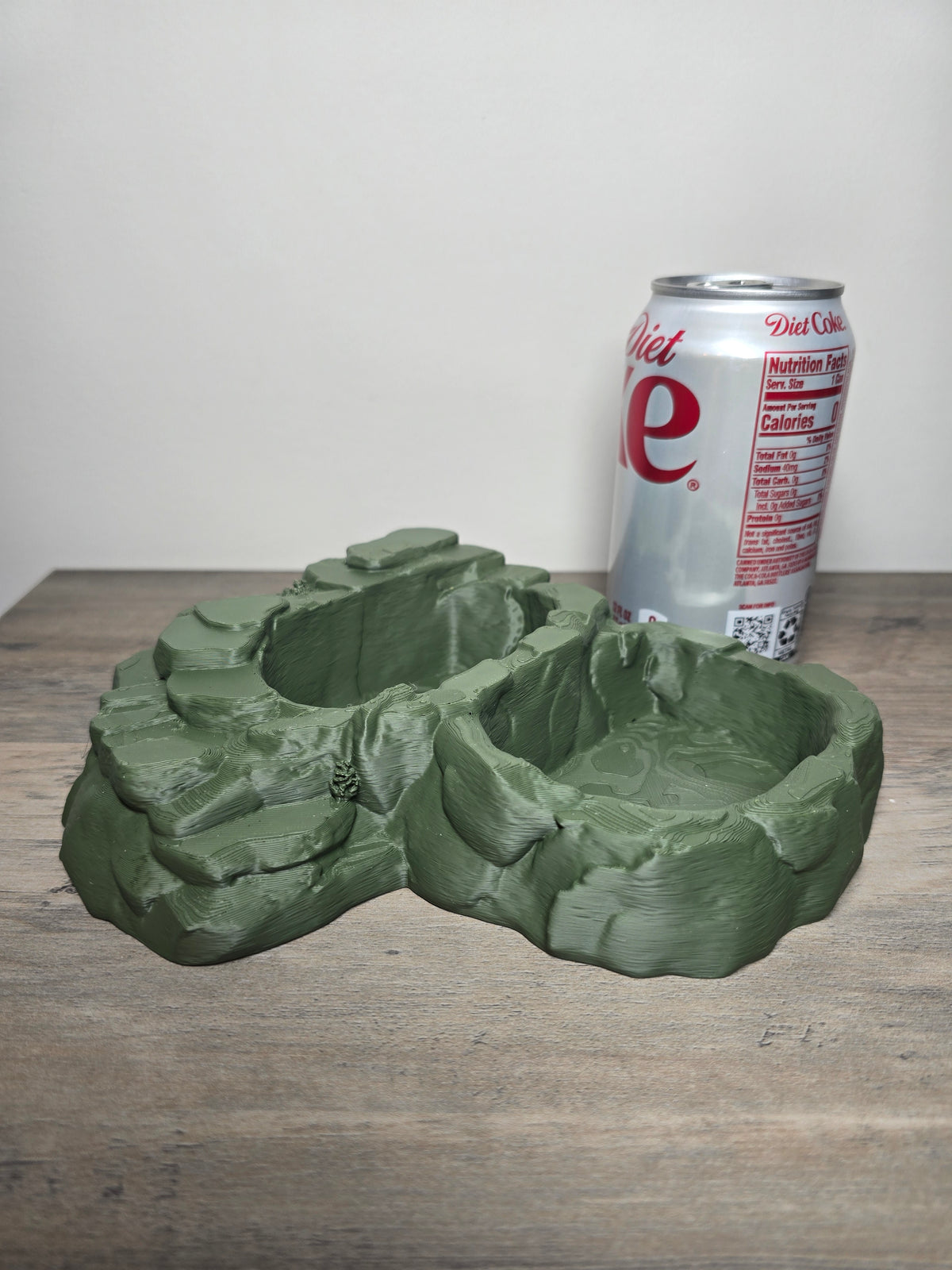 3D Printed Rock-Style Double Reptile Bowl | Custom Color Terrarium Decor | 4m3d Design Art