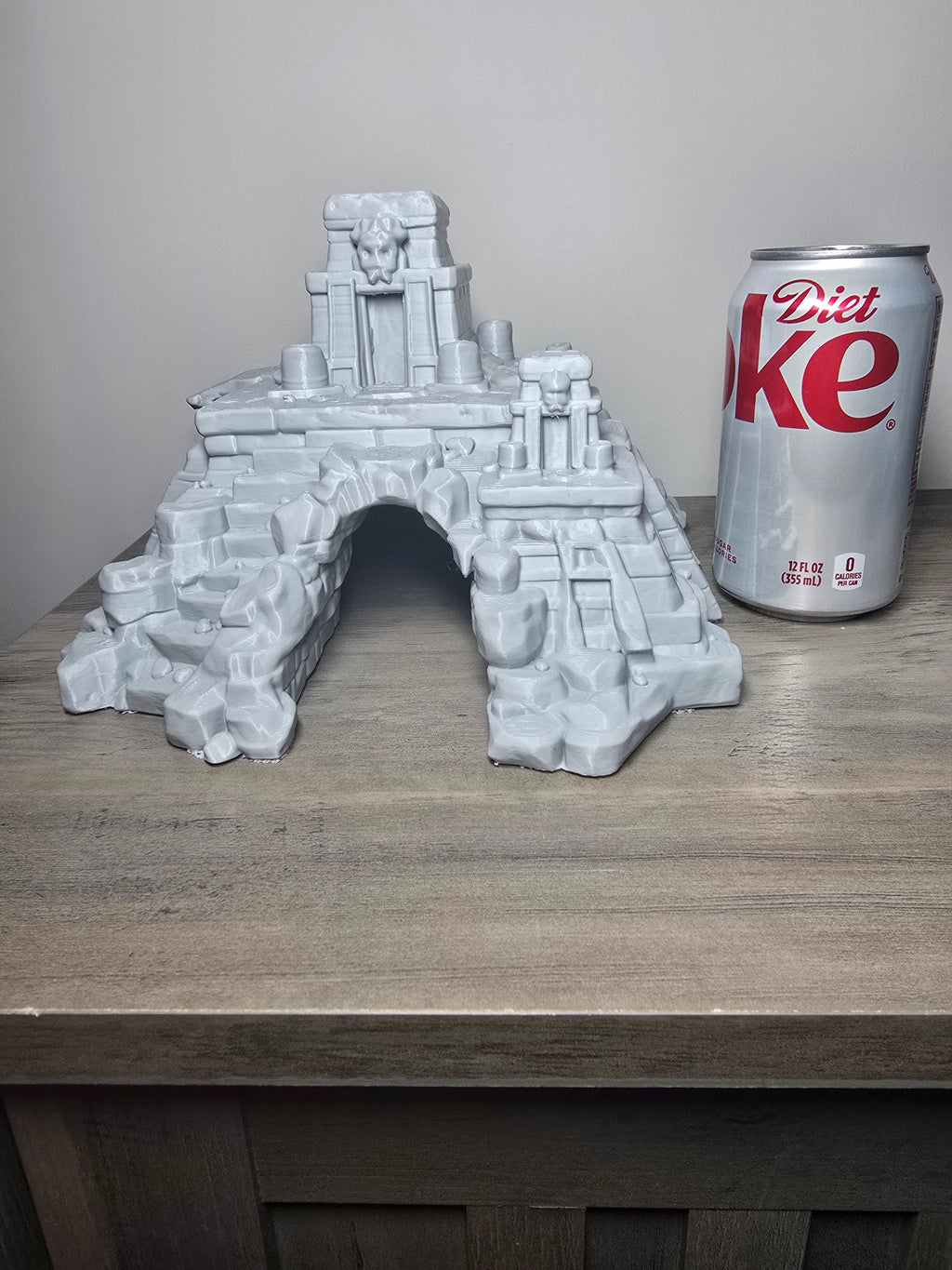 3D Printed Aquarium Pyramid Swim-Through | Custom Color Ancient Ruins Decor | 4m3d Design Art