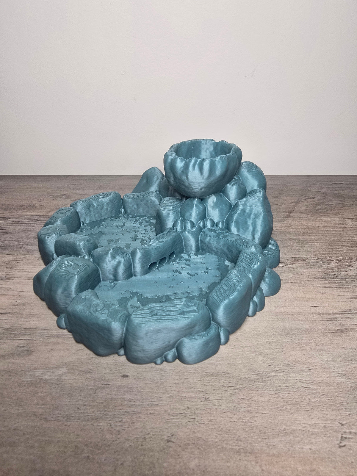 3D Printed Tiered Rock-Style Reptile Bowl | Terrarium Decor | 4m3d Design Art
